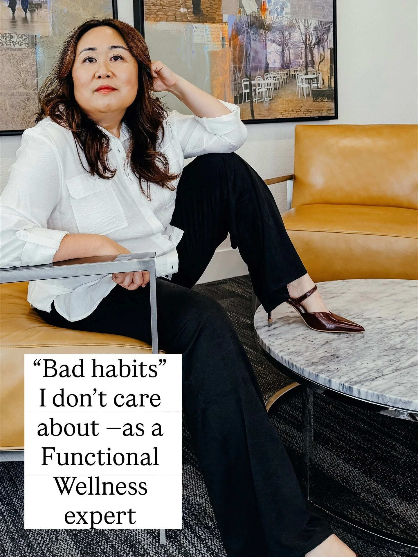 Let me be clear:
I do care if you’re running on caffeine and vibes.
I care that you’re under-fueled, overextended, and think it’s your fault.
But I don’t care about the “bad habits” you think are ruining everyth