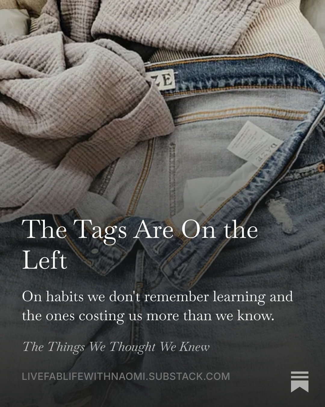 When I&rsquo;m getting dressed I still check that the tag&rsquo;s on the left. I&rsquo;ve been doing this since I was three years old. Unprompted for about the last 45.

That&rsquo;s what got me thinking about conditioning &mdash; not the kind that t