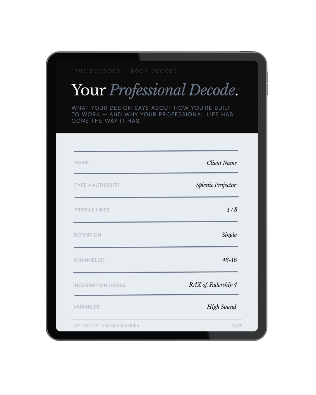 The Professional Decode