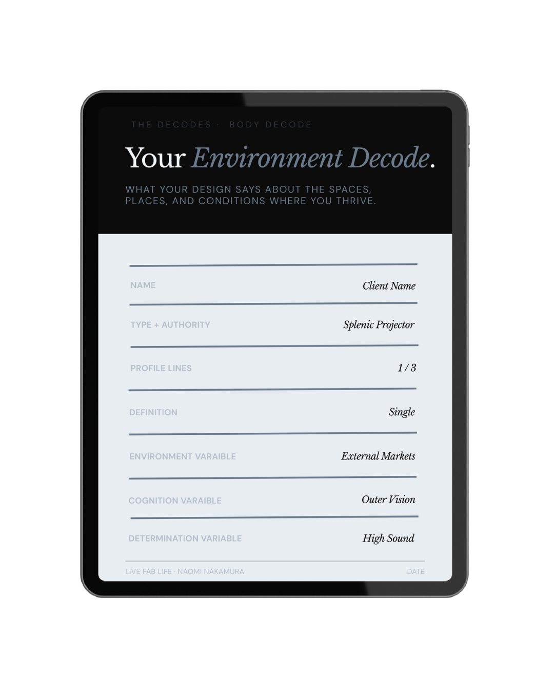 The Environment Decode