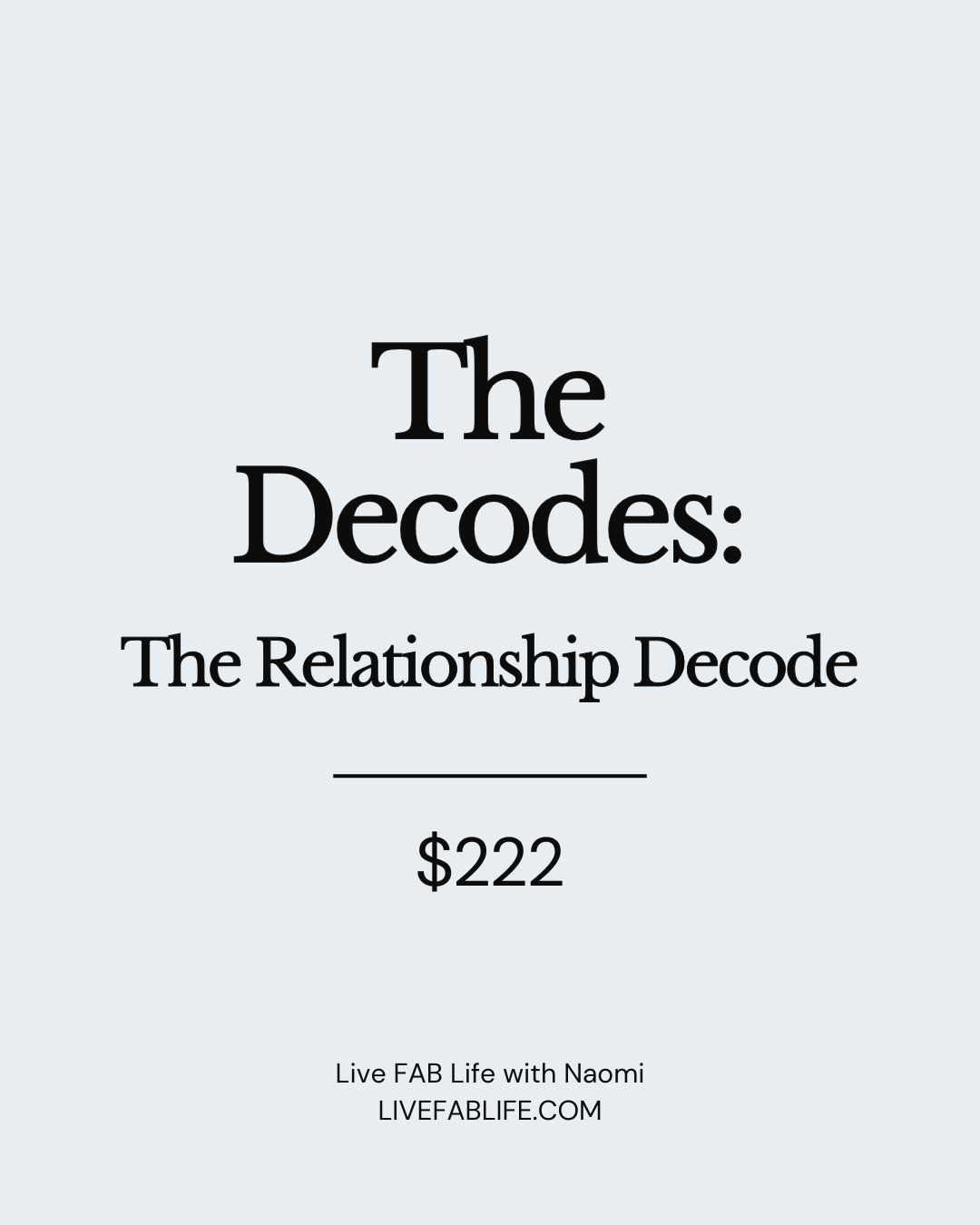 The Relationship Decode