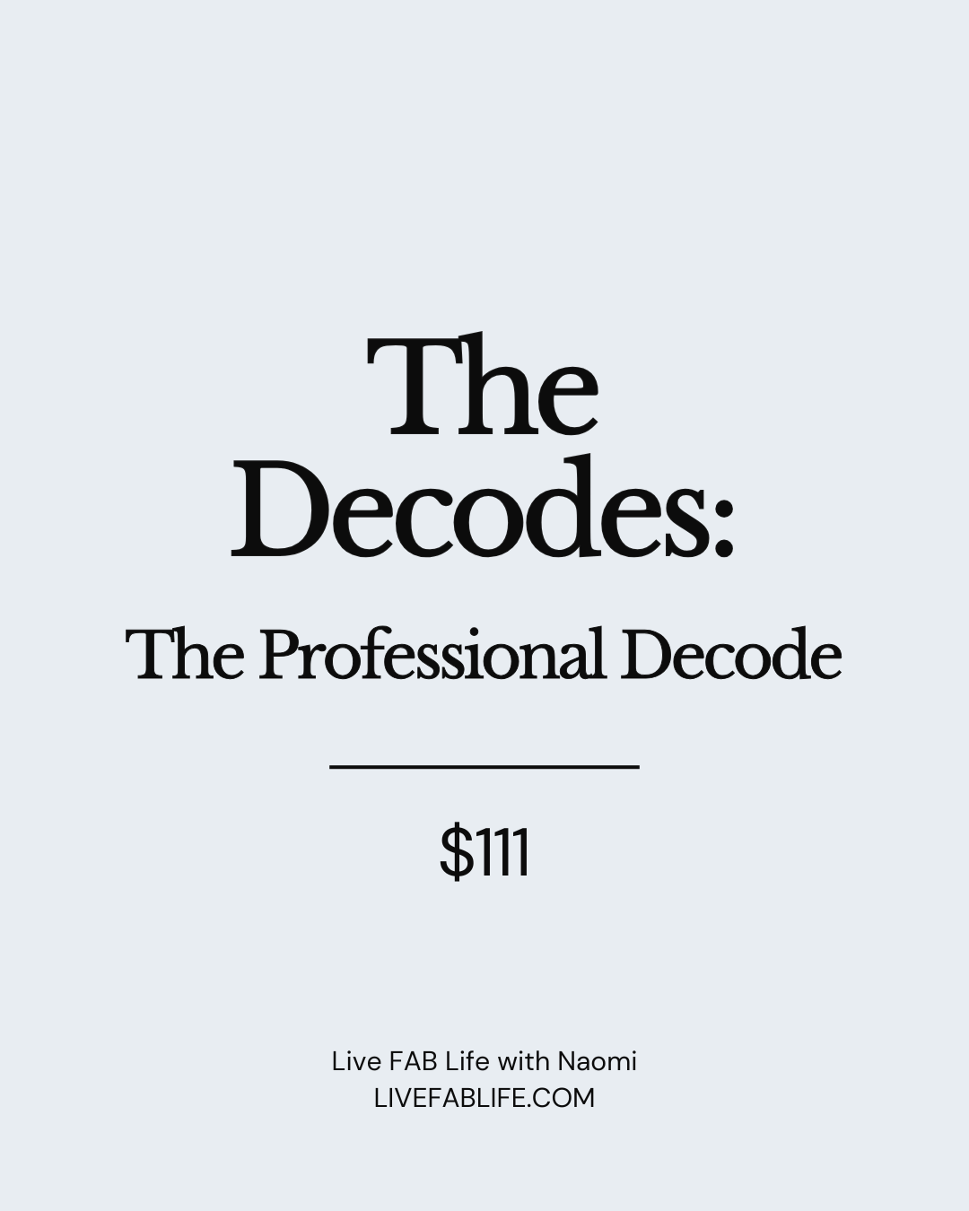 The Professional Decode