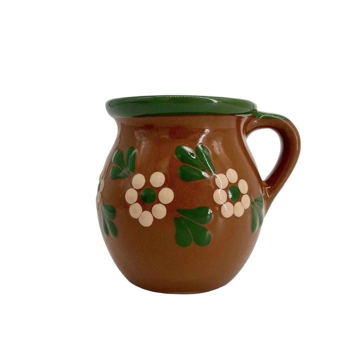 Classic Jarrito Cup with Floral Pattern — Fiesta McAllen