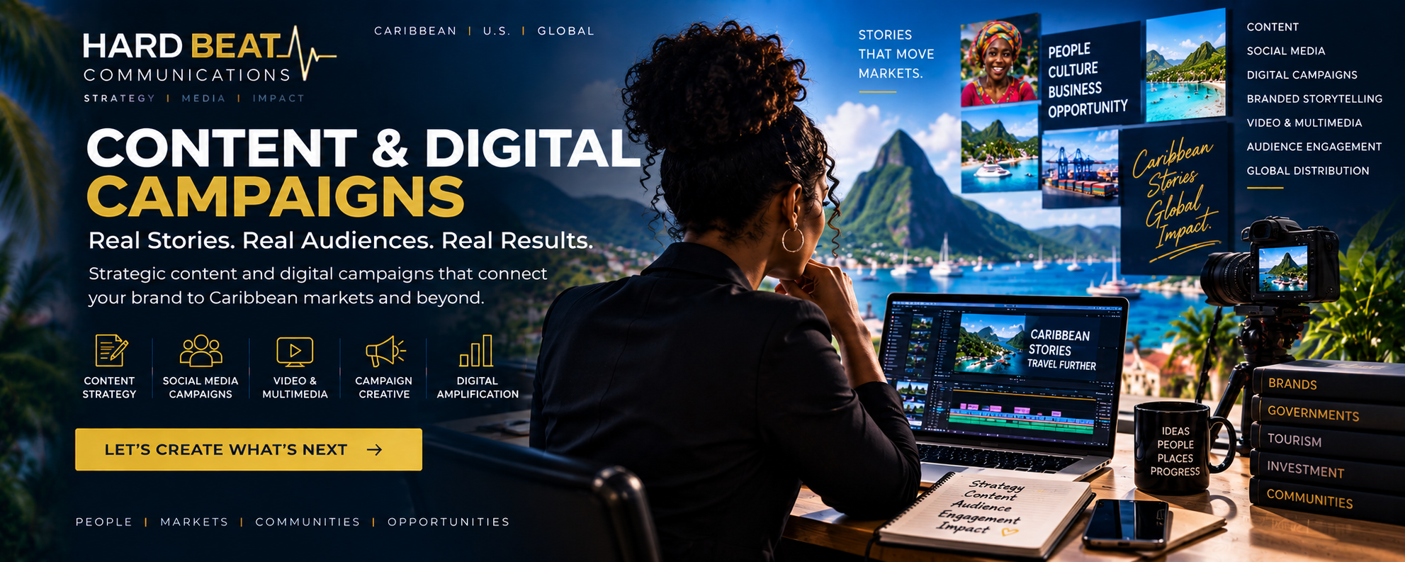 Caribbean content creation and digital campaign services by Hard Beat Communications