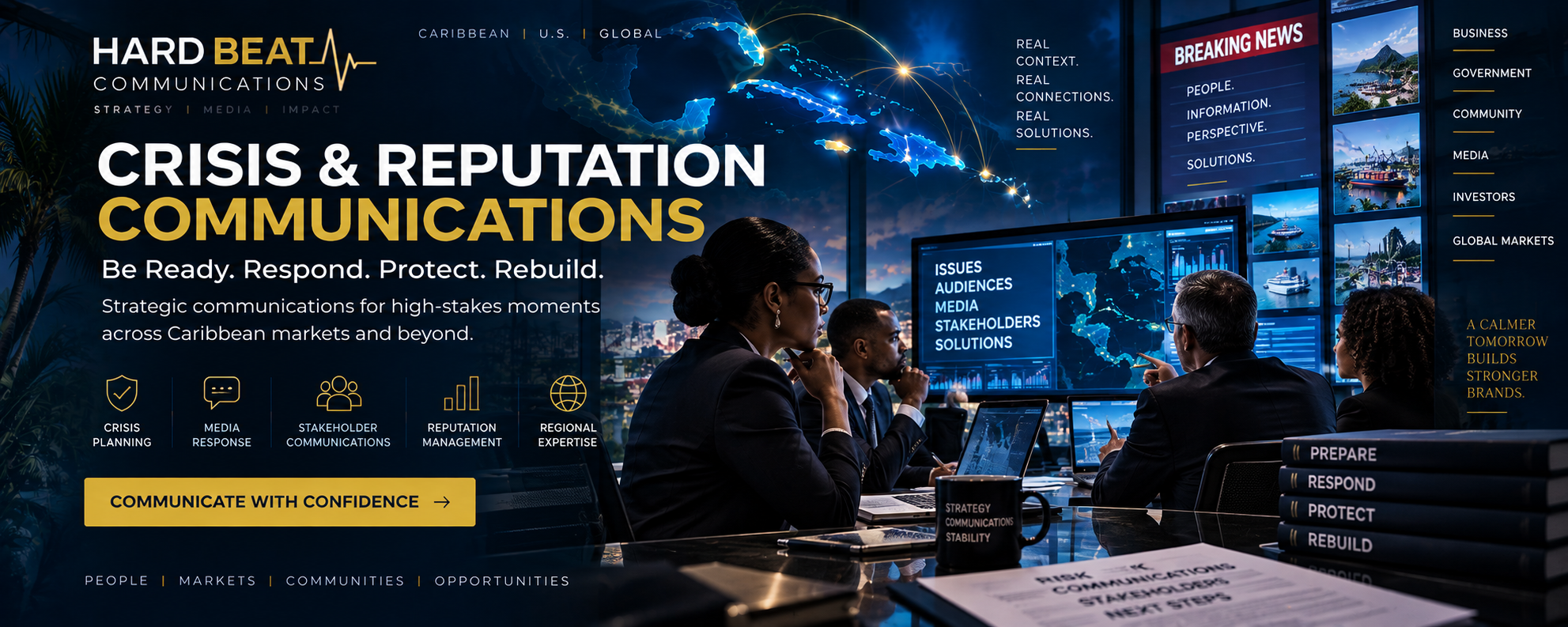 Caribbean crisis and reputation communications services by Hard Beat Communication