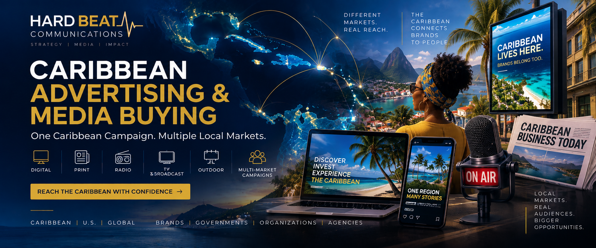 Caribbean advertising and media buying services by Hard Beat Communications