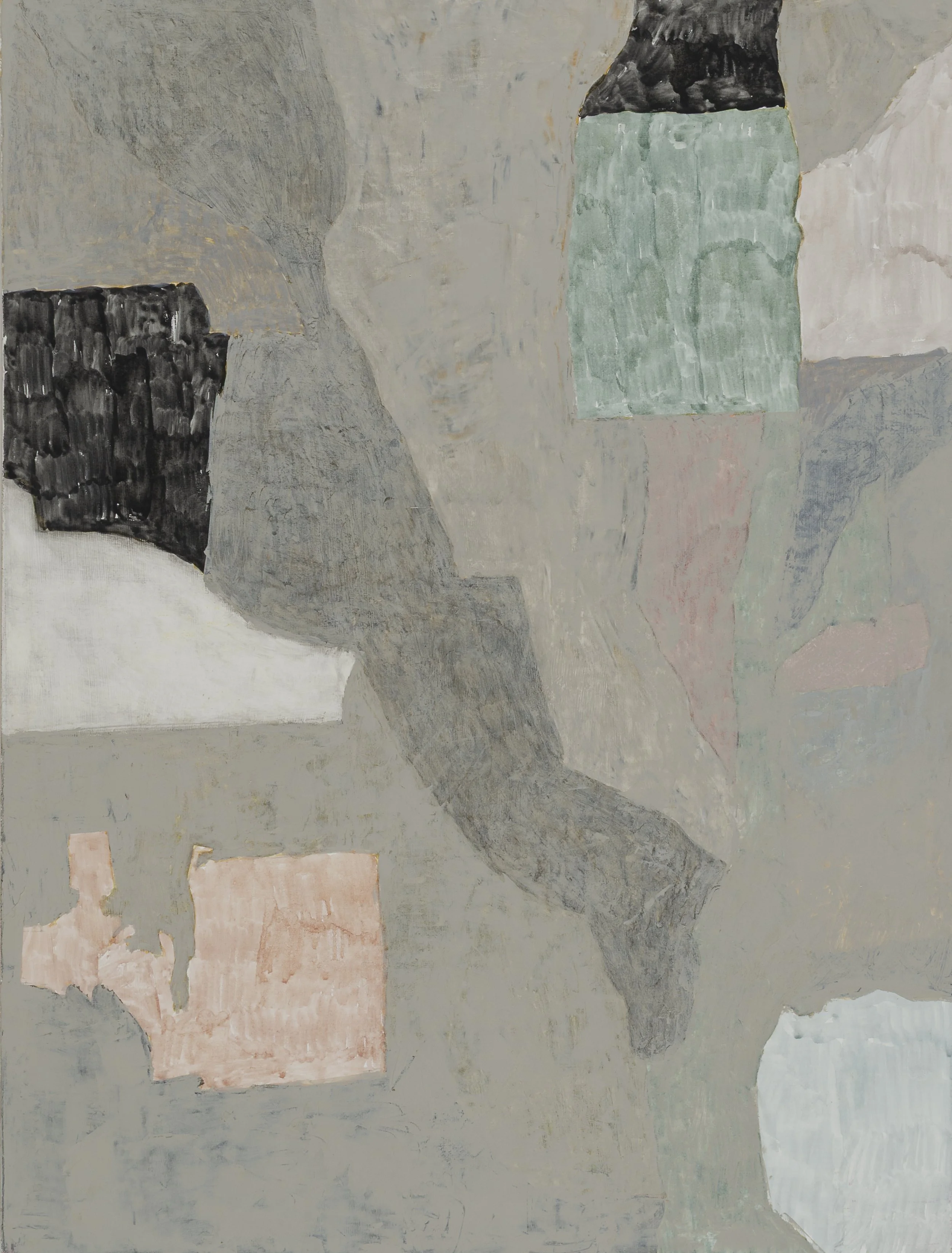 Air Conditioner, 2024. Egg tempera and oil on canvas-covered panel, 16" x 12"