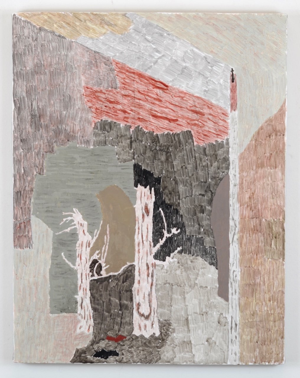 Three, 2025. Egg Tempera and oil on linen-covered panel, 18" X 14"