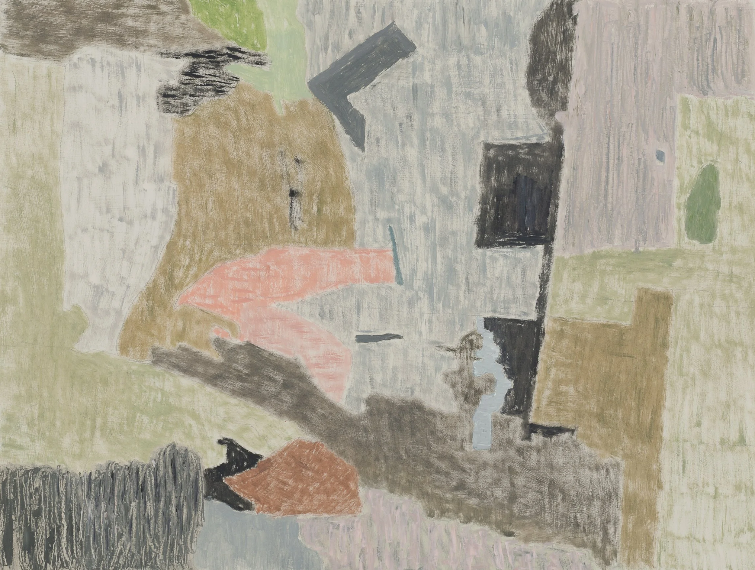 Hydrant, 2025. Oil on linen-covered panel, 12" x 16"
