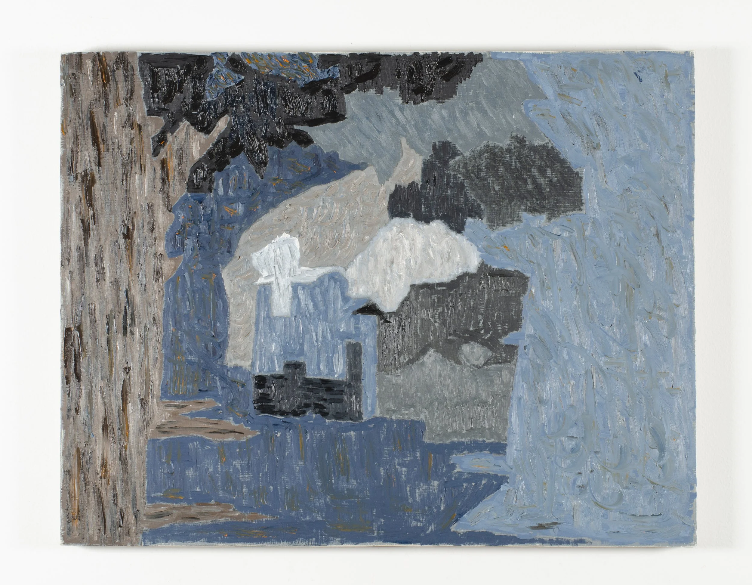 Playhouse, 2025. Oil on linen-covered panel, 14" x 18"