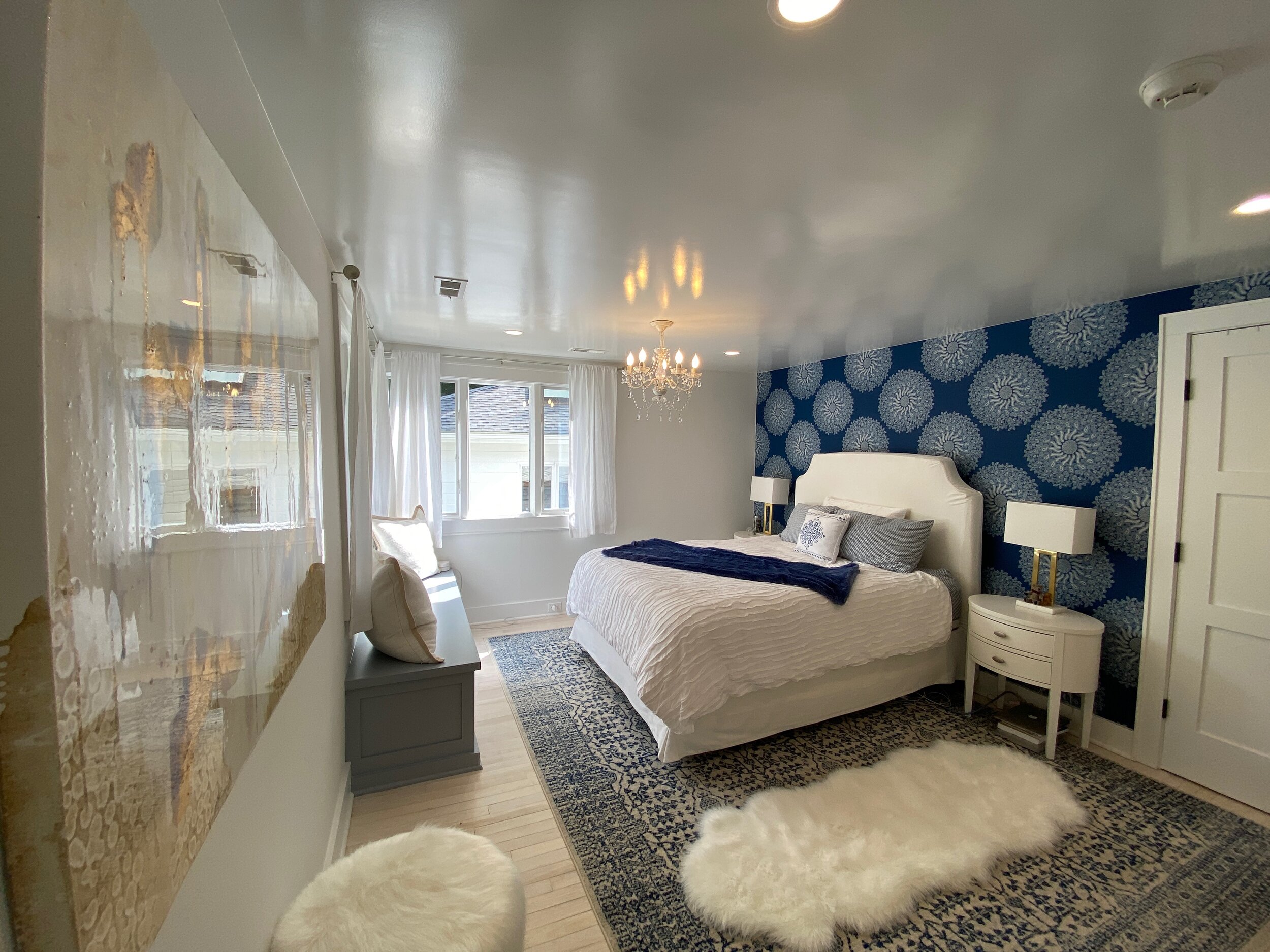 Titus Built - Stylish Bedroom with Custom Wallpaper