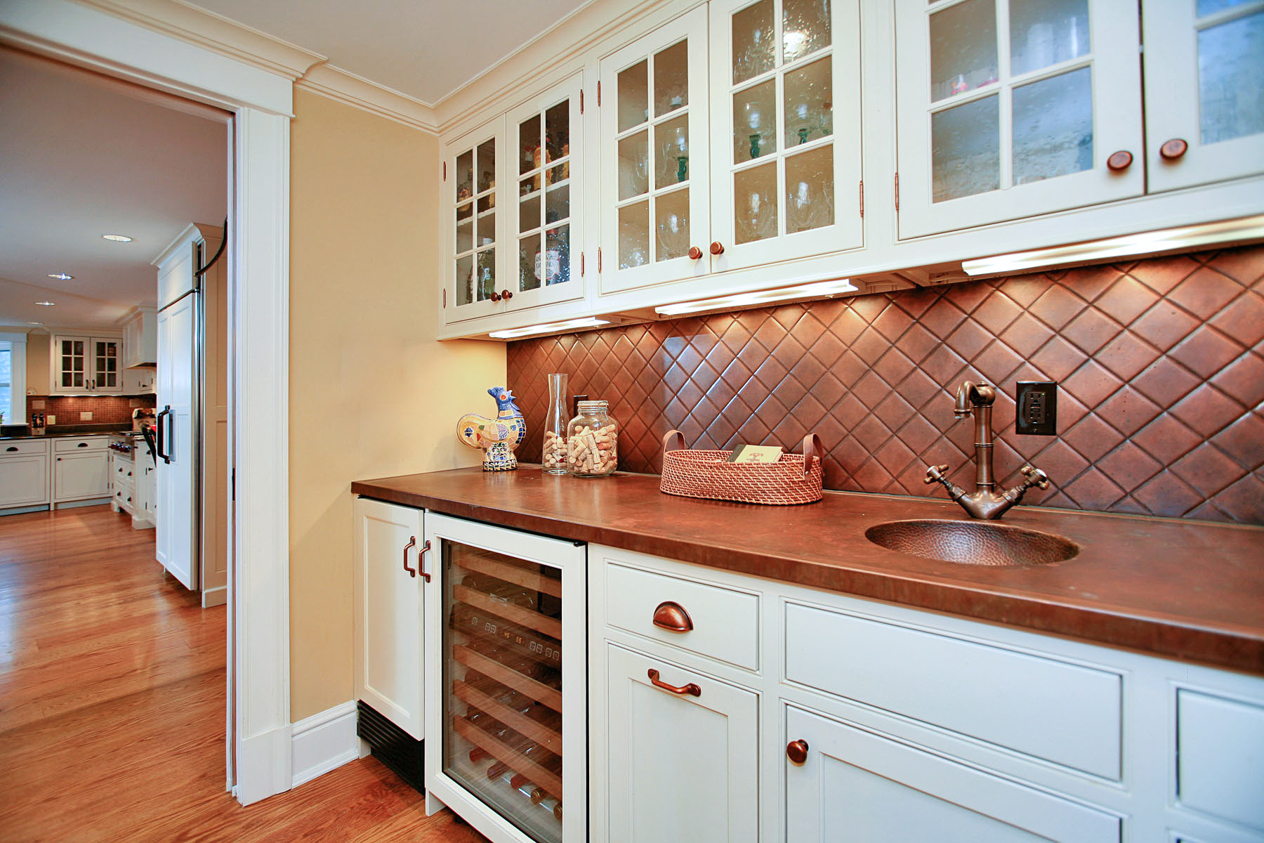 Butler's Pantry Copper Detailing