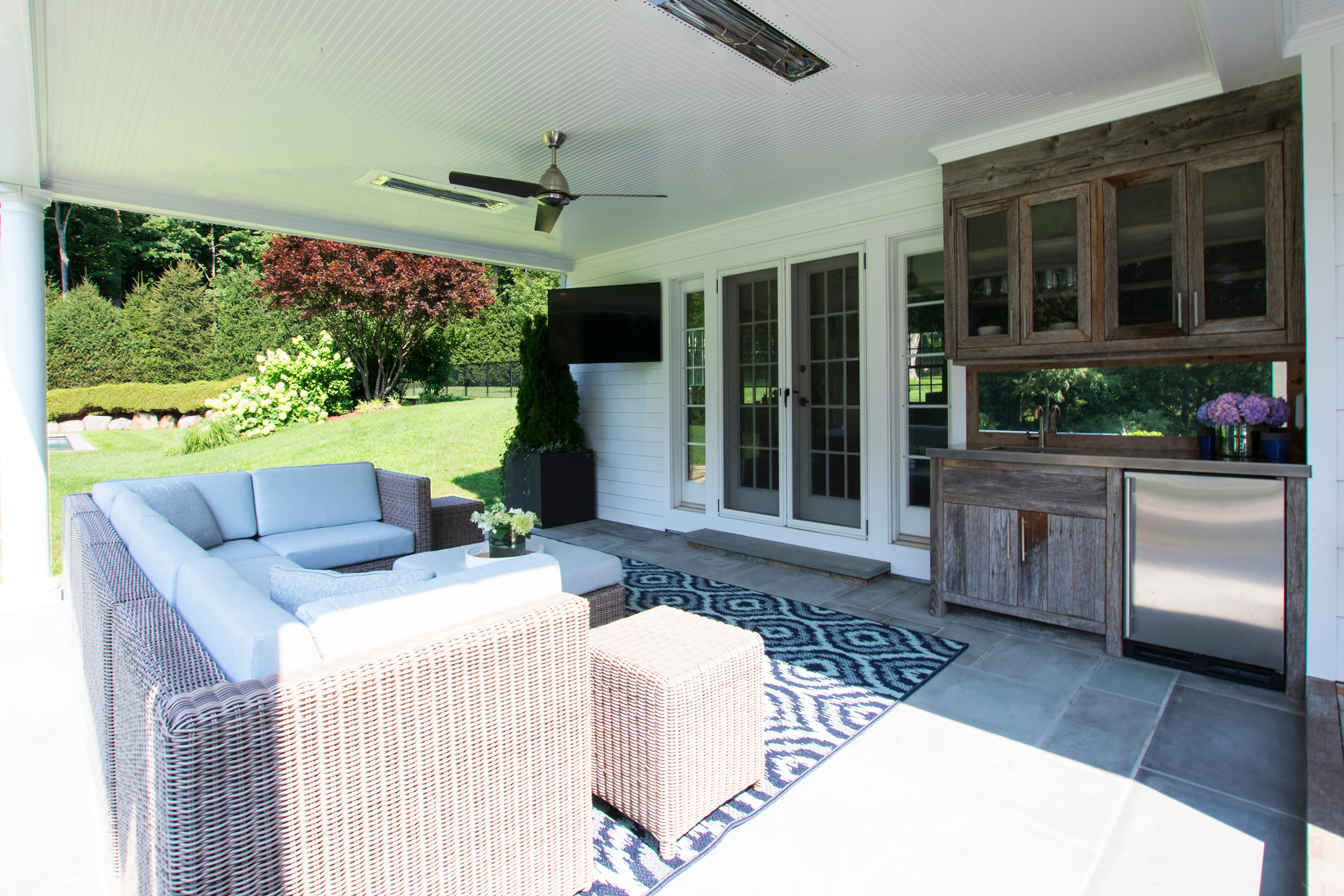 Titus Built - Covered Porch with Bar + TV