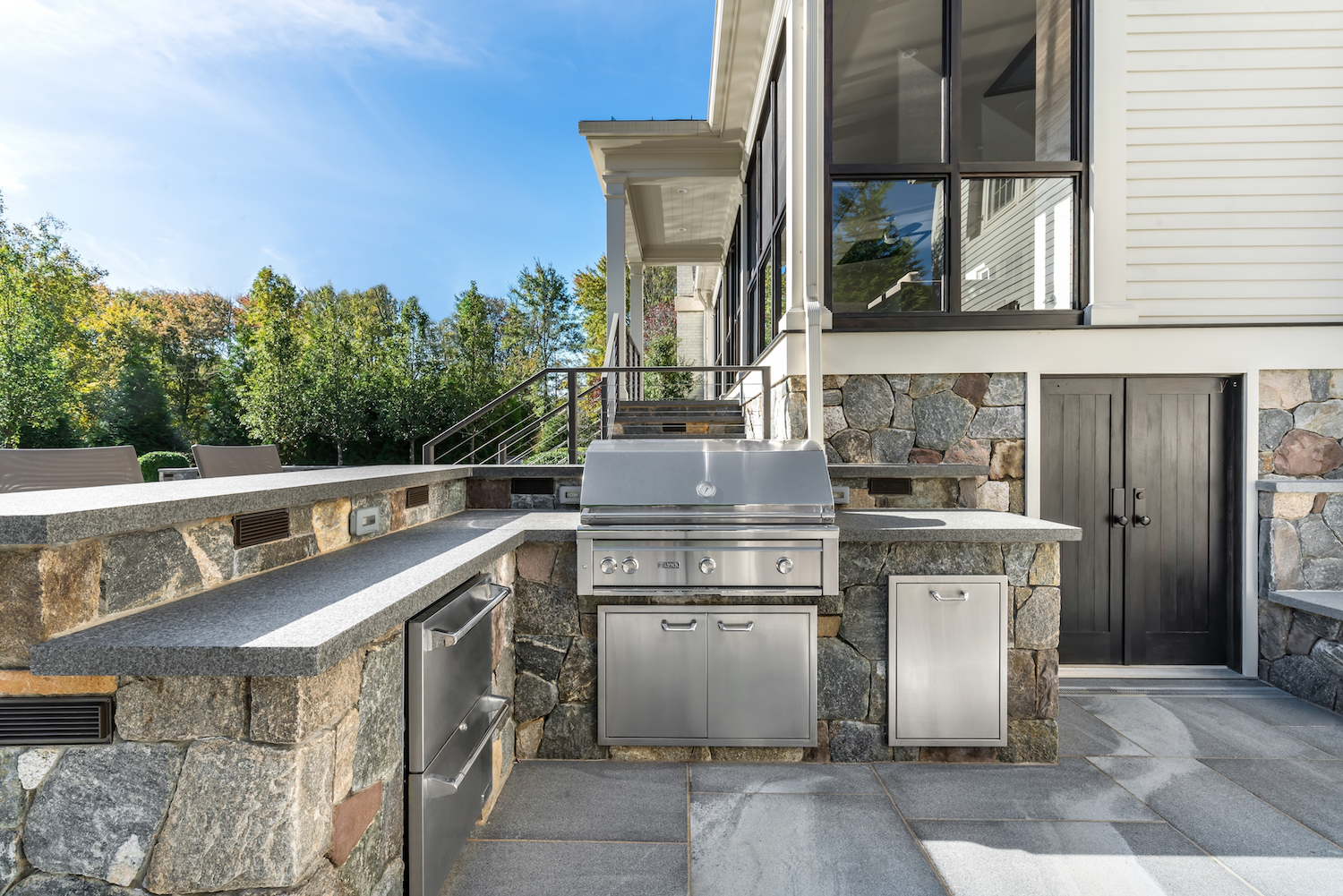 Titus Built - Stone-Enclosed Outdoor Kitchen