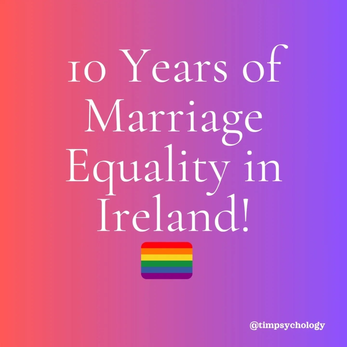 🏳️&zwj;🌈 10 Years of Marriage Equality in Ireland! 🇮🇪

This month marks a decade since Ireland made history as the first country in the world to legalize same-sex marriage by popular vote. As someone who moved to Ireland just months after this gr