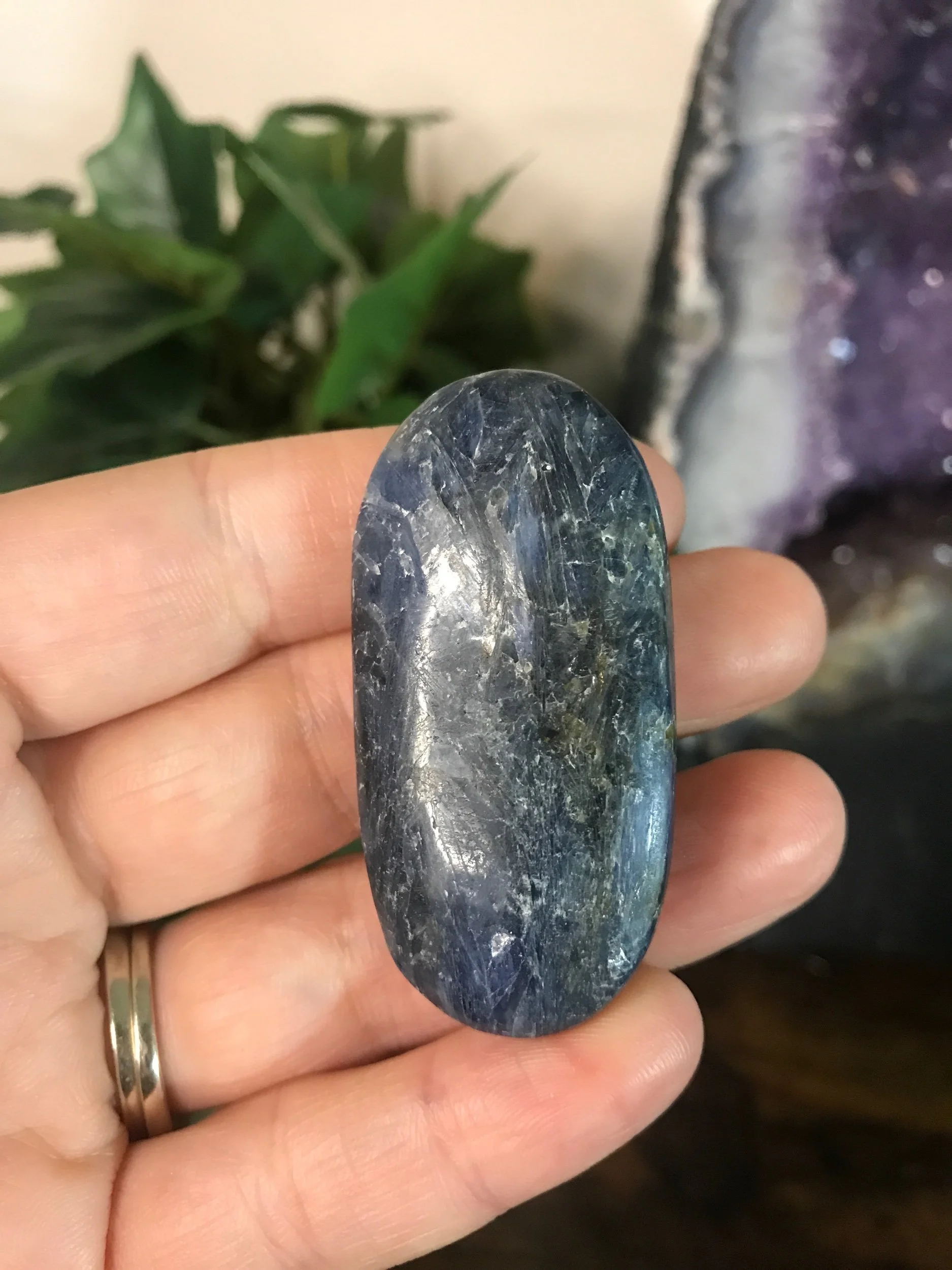 Kyanite Palm Stone