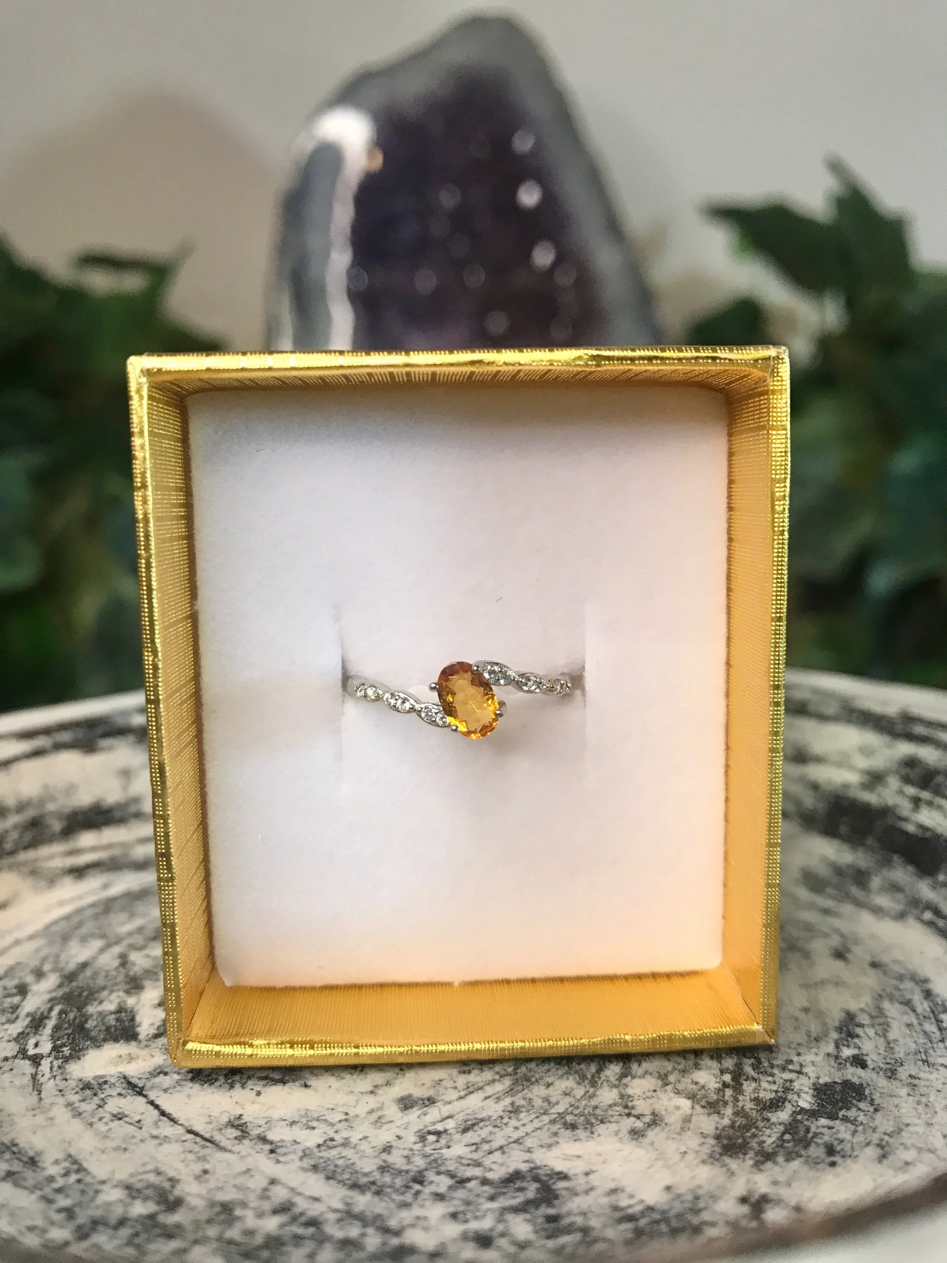 Citrine Sterling Silver Ring