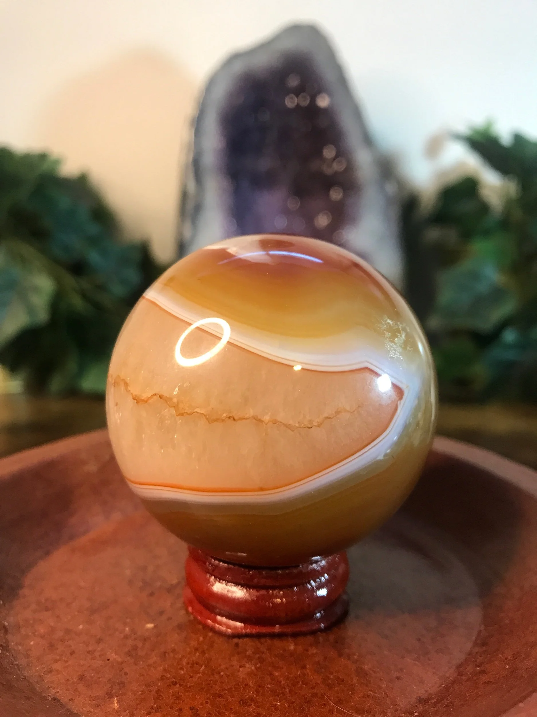 Carnelian Agate Sphere