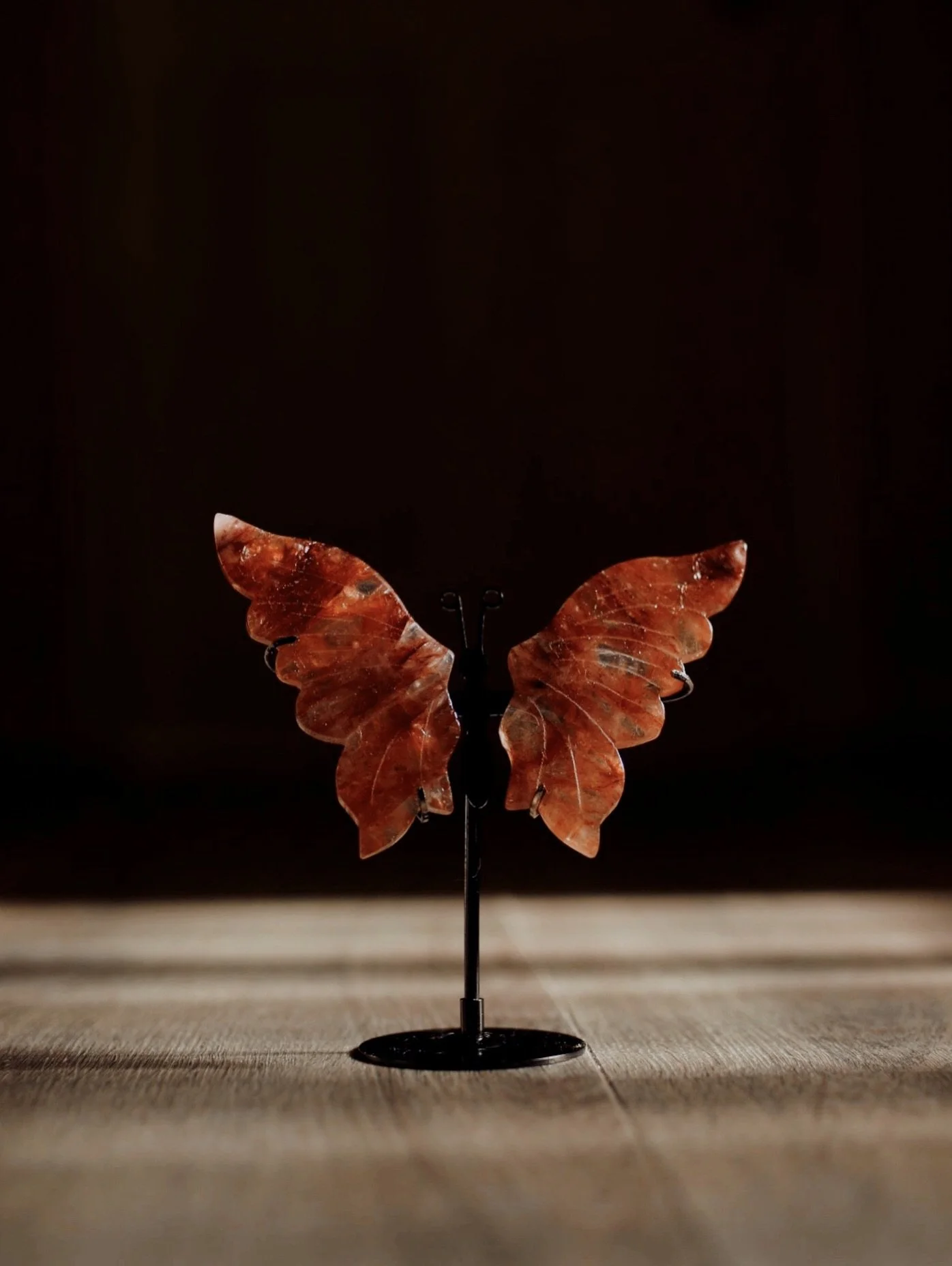 The energy of the Fire Quartz butterfly reminds us that we can be beautifully soft and still hold immense power. 🦋

 That we can lead with love and compassion, while also unleashing sacred rage and mighty courage.❤️&zwj;🔥

 That we can expand our w