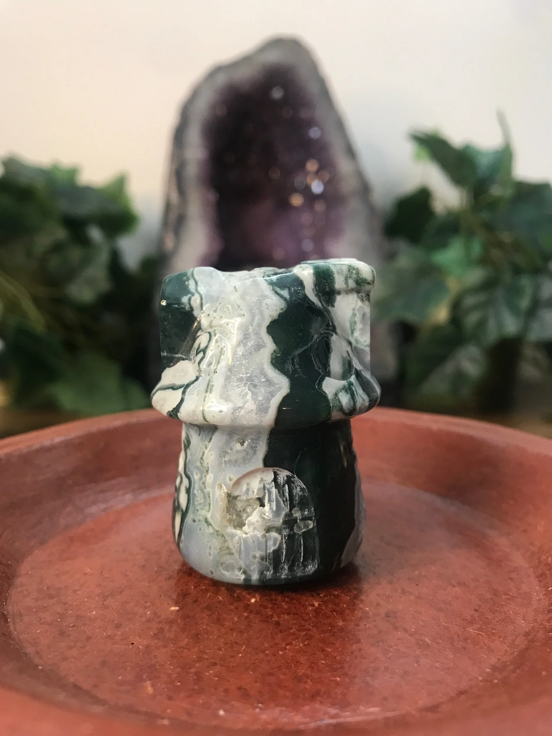 Moss Agate Fairy House