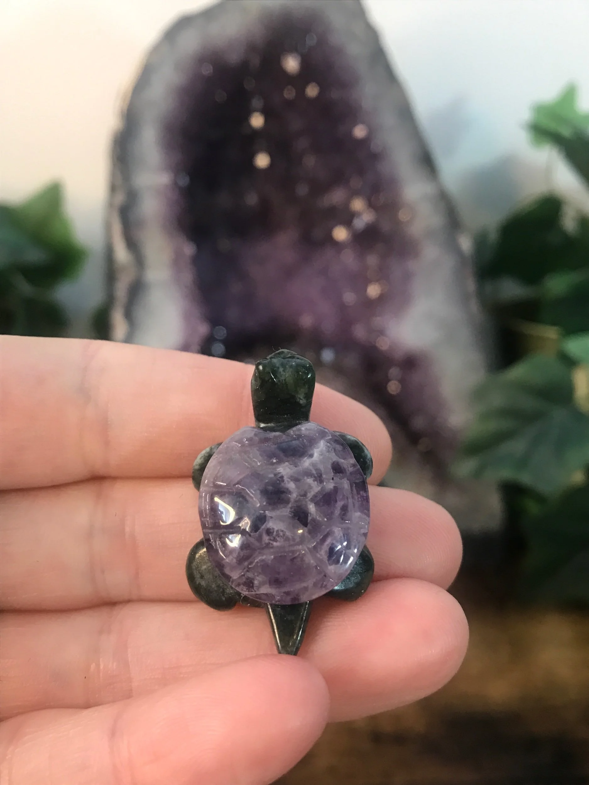 Amethyst & Serpentine Turtle