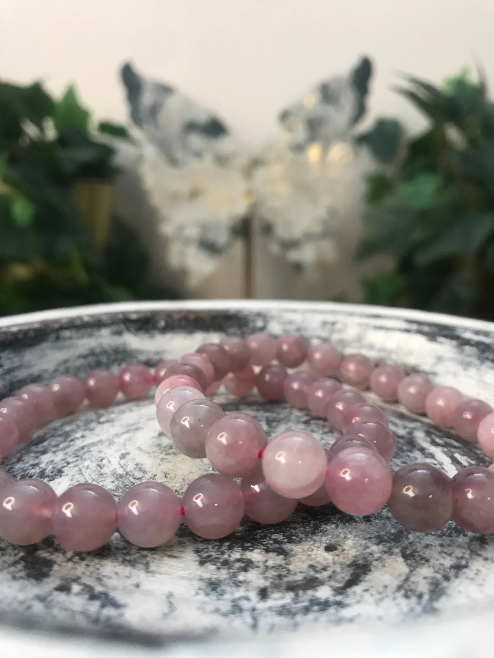 Lavender Rose Quartz 8mm Bracelet