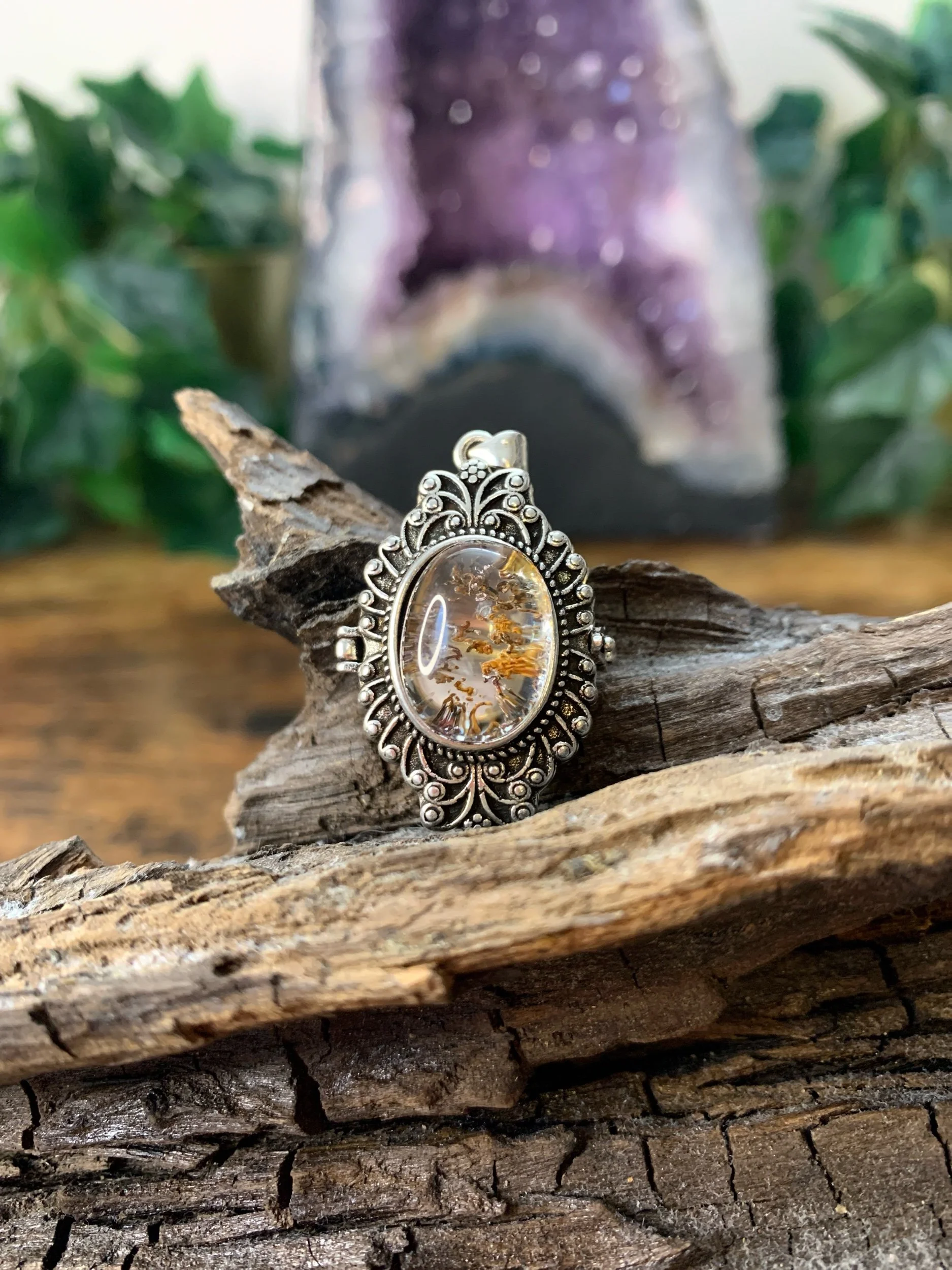 Garden Quartz Locket Necklace