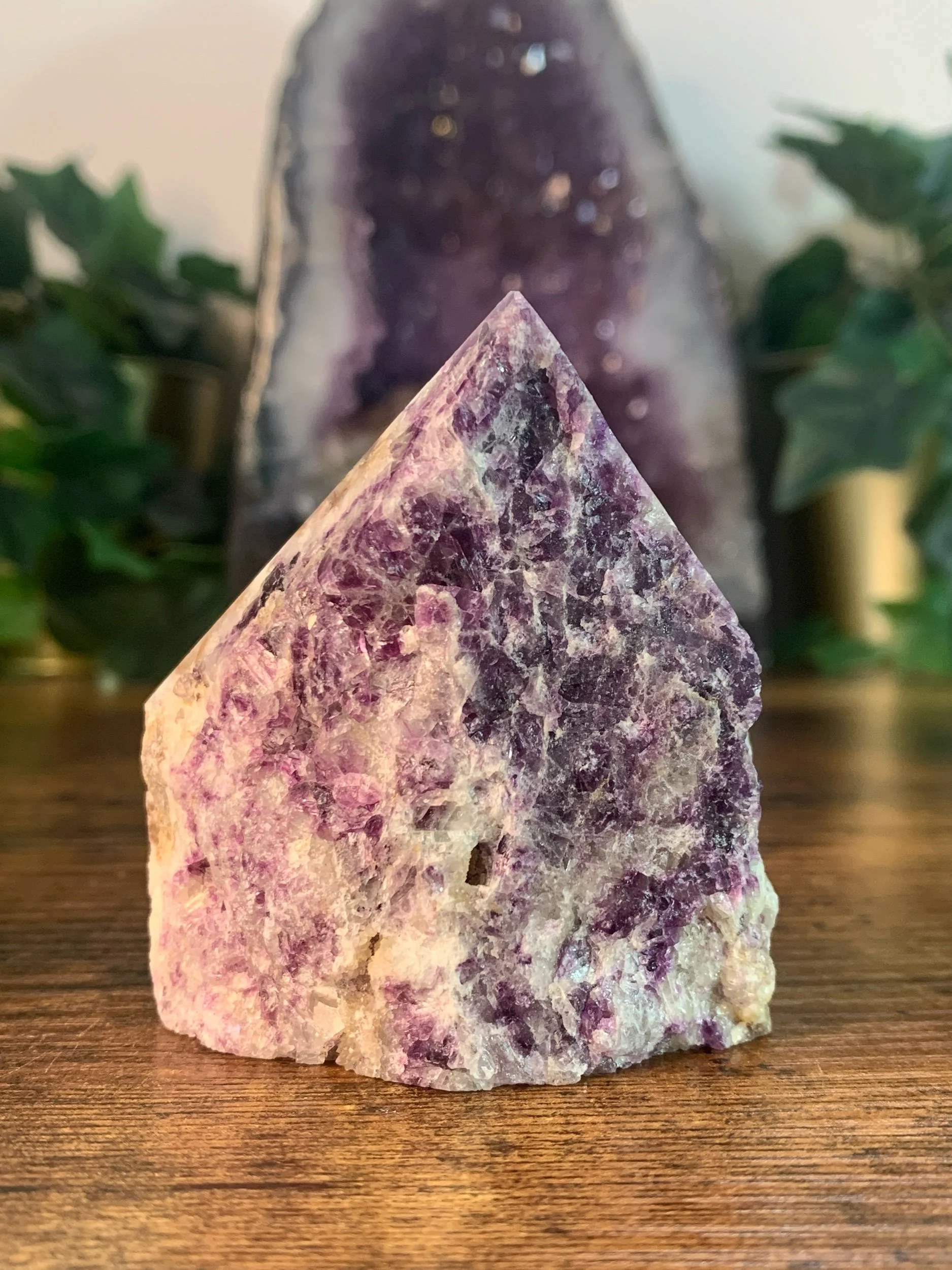 Opalized Fluorite Cut Base Point