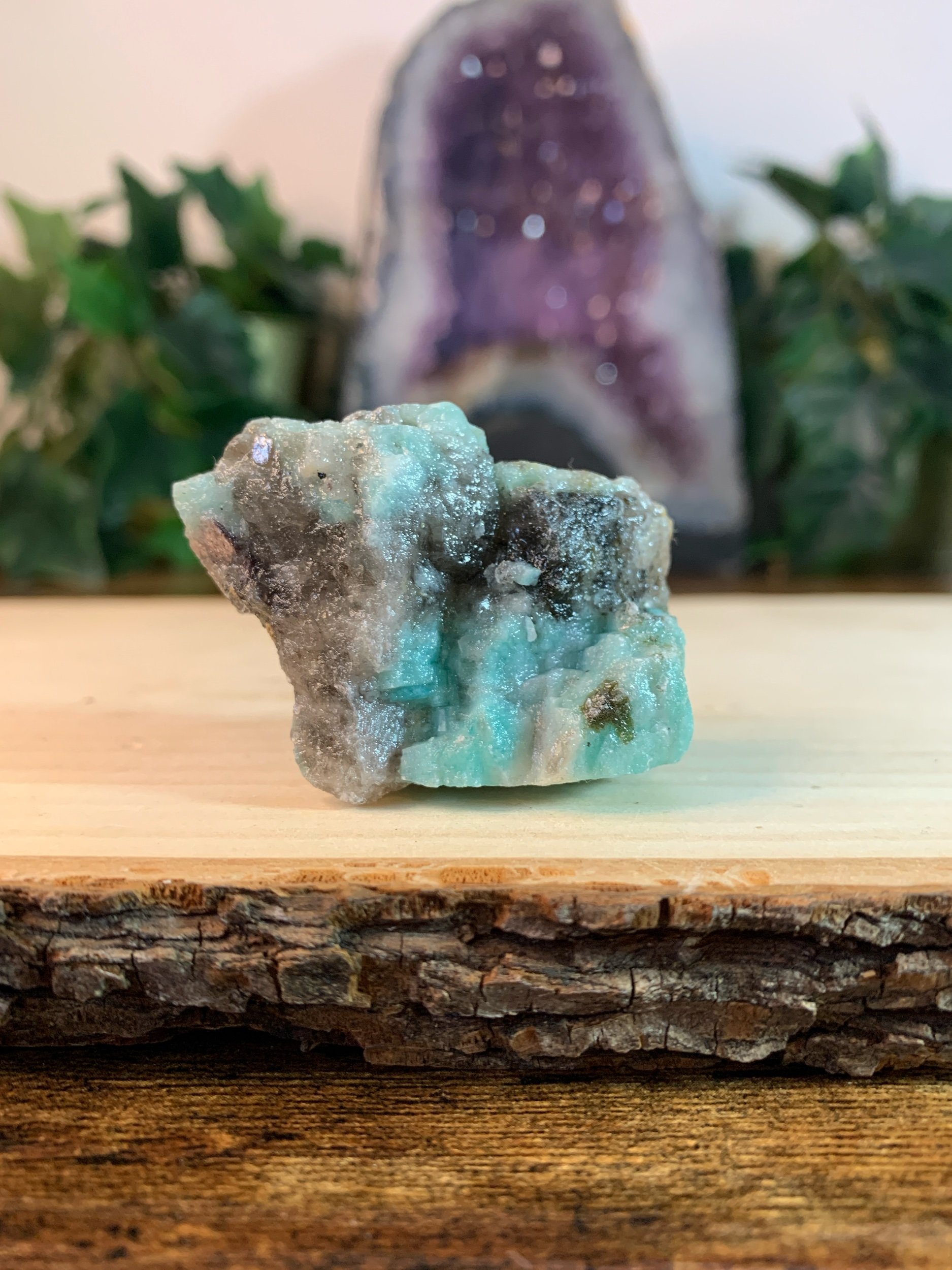 Raw Amazonite & Smoky Quartz