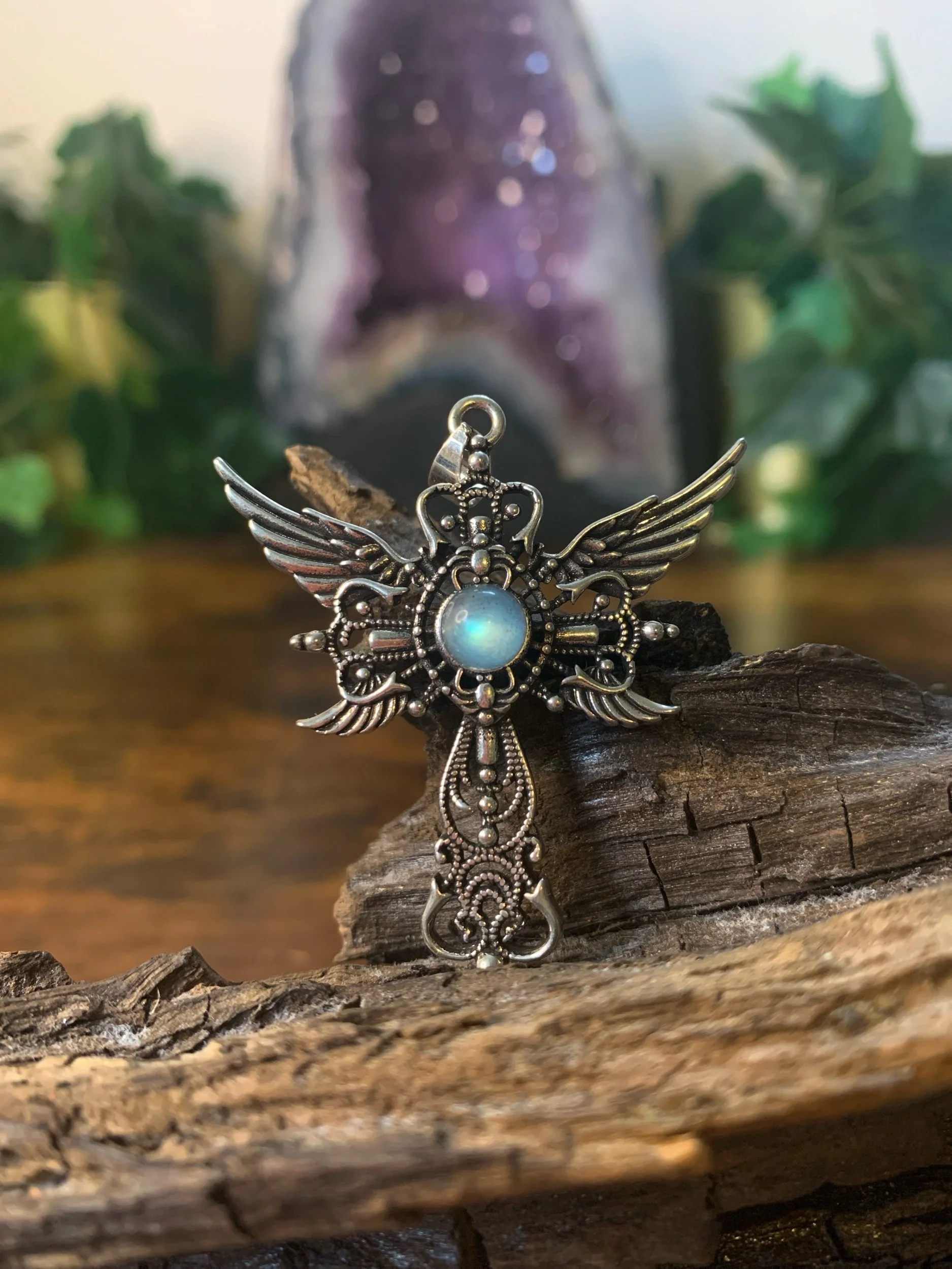 Labradorite Wings Necklace