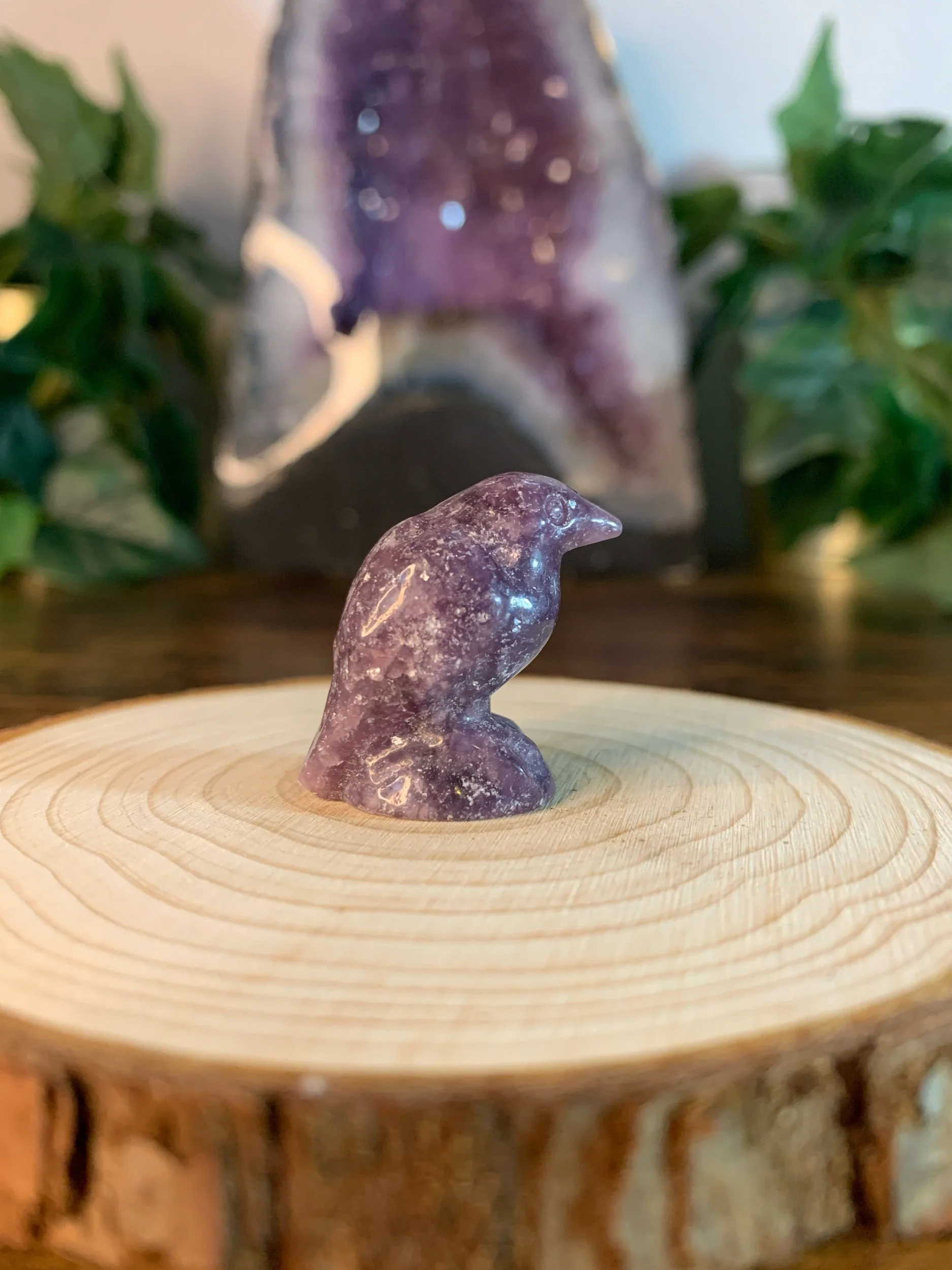 Lepidolite Raven