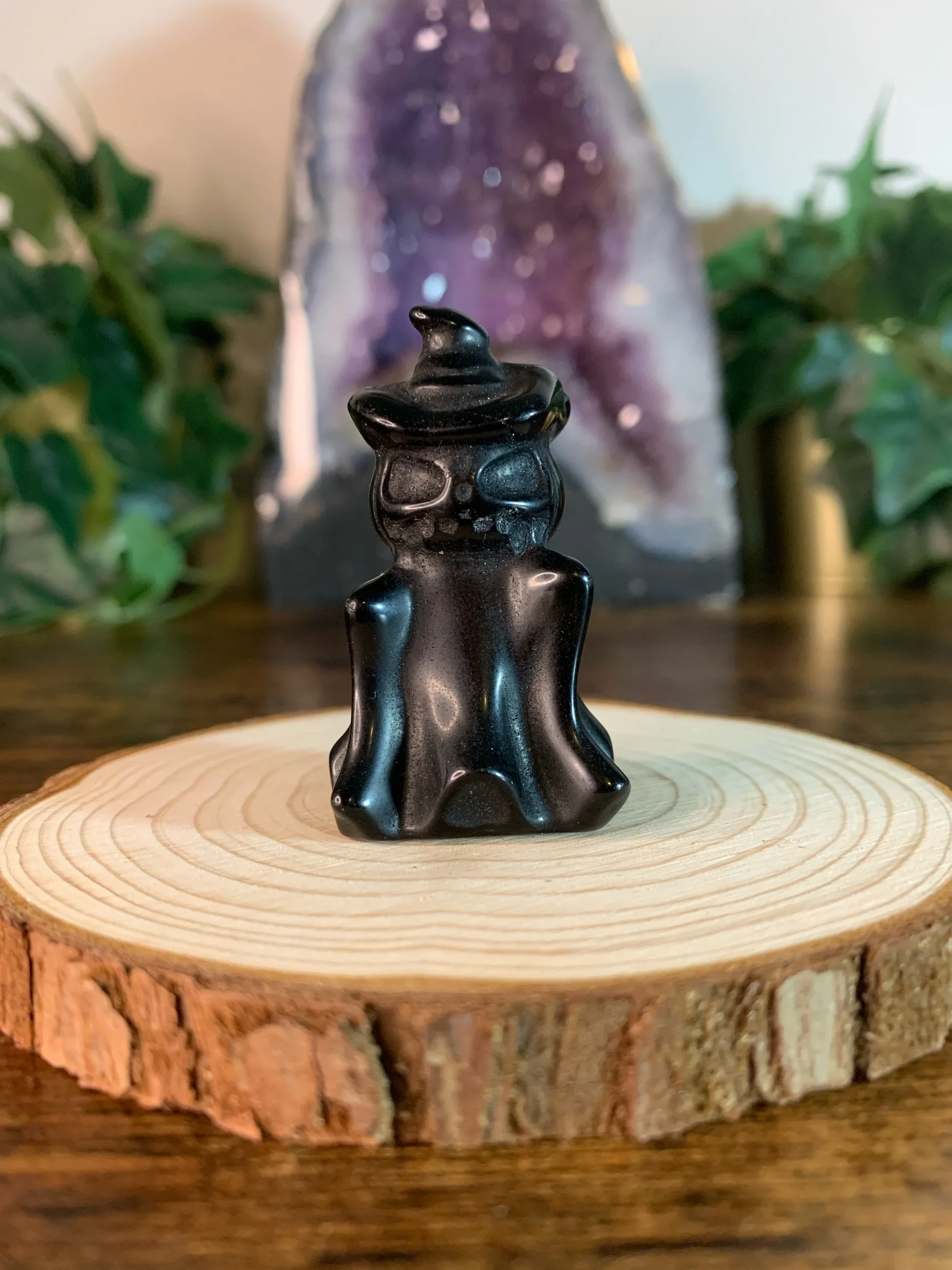 Obsidian Pumpkin Witch Ghost