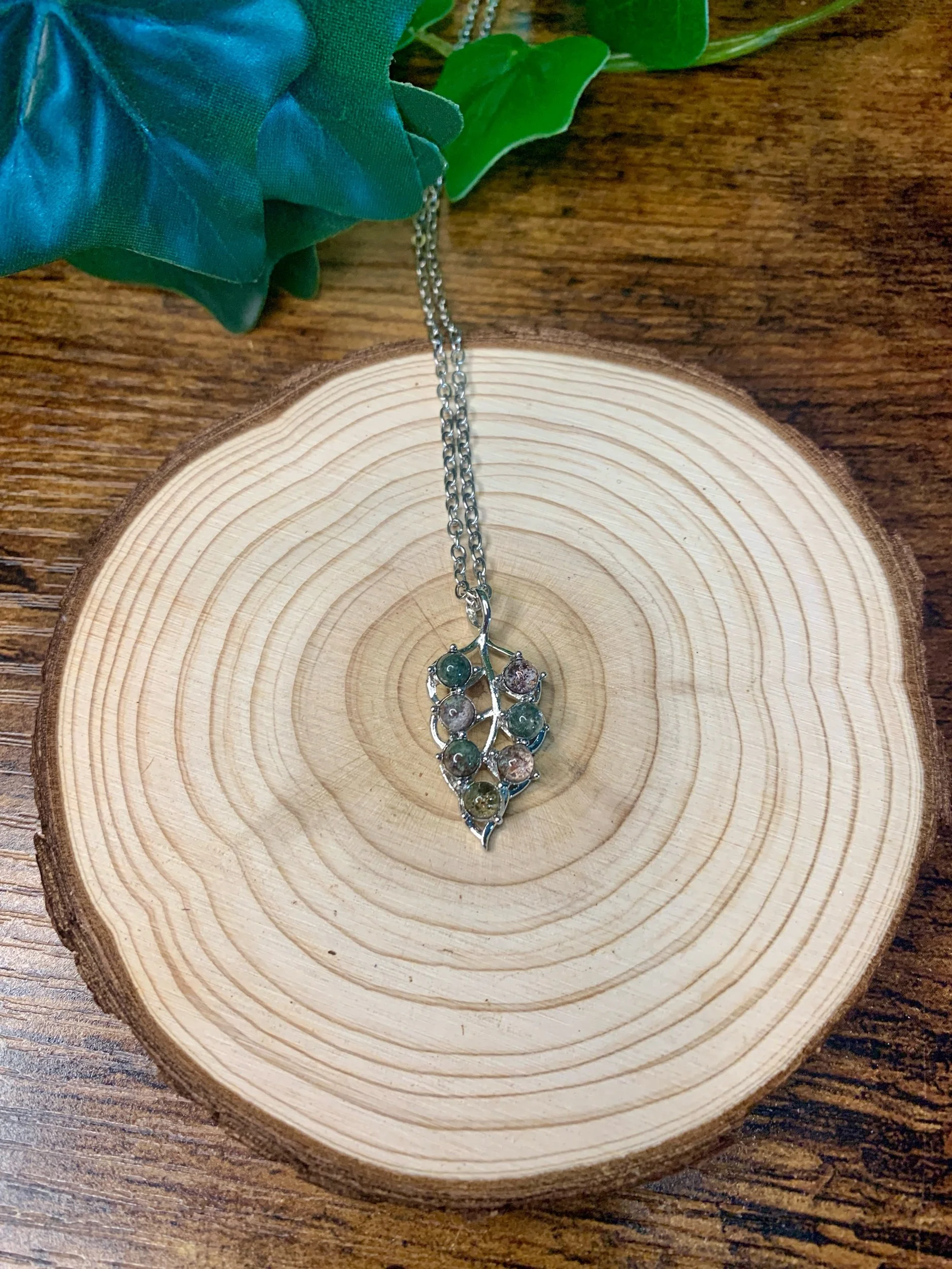 Garden Quartz Leaf Necklace