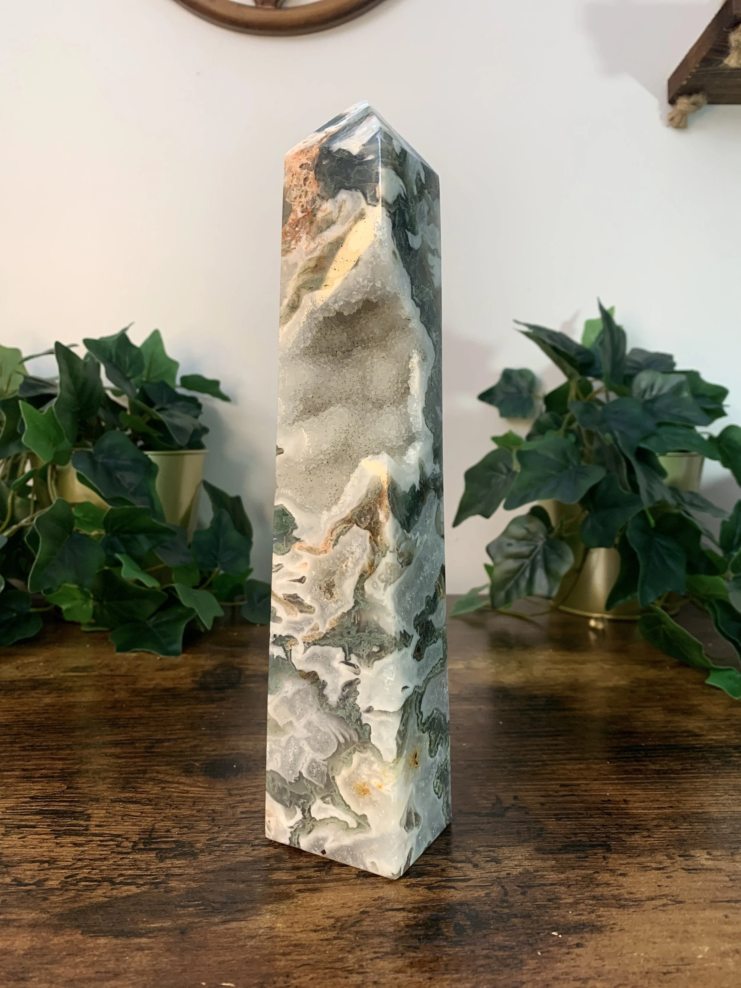 XL Moss Agate Statement Tower