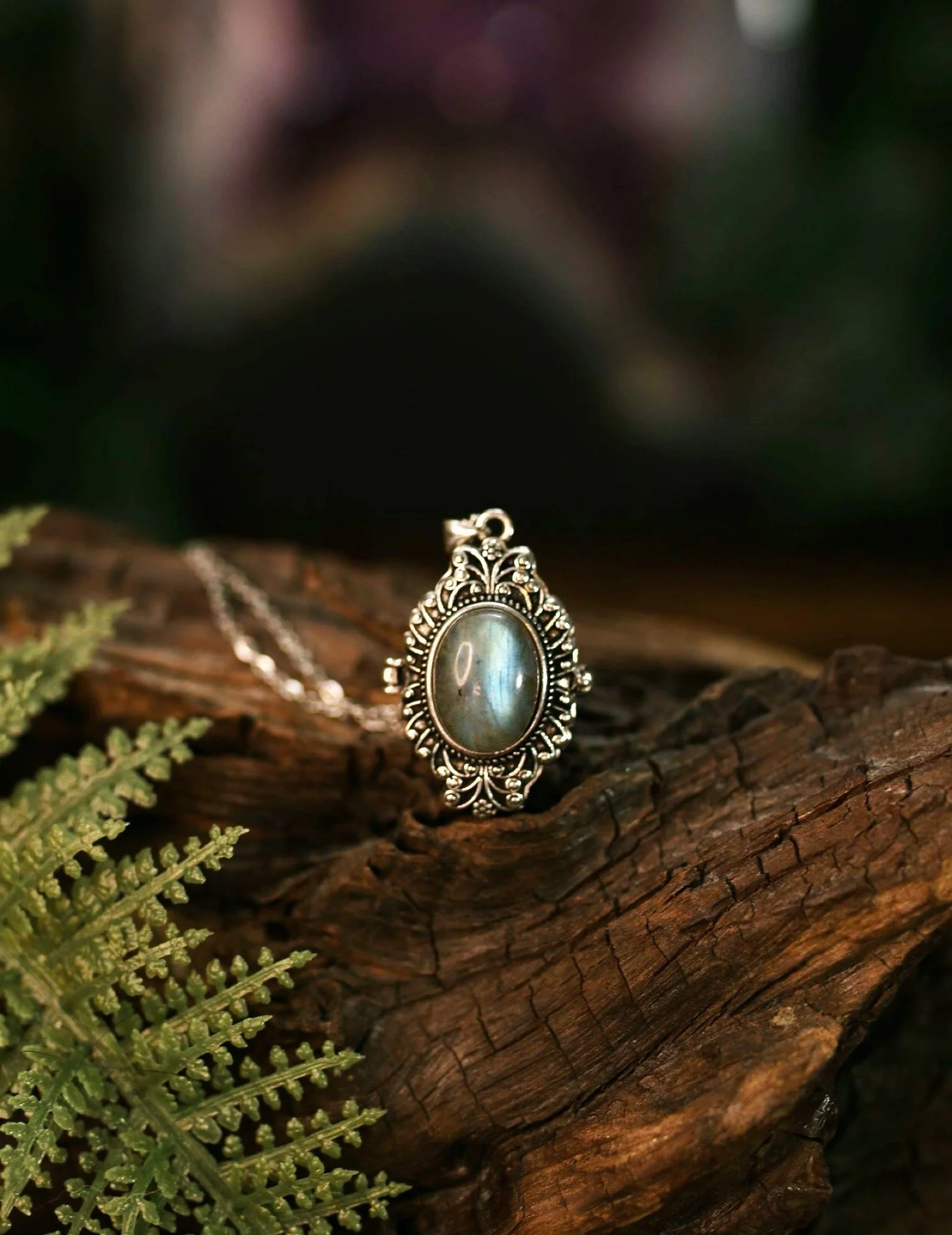Labradorite Locket Necklace