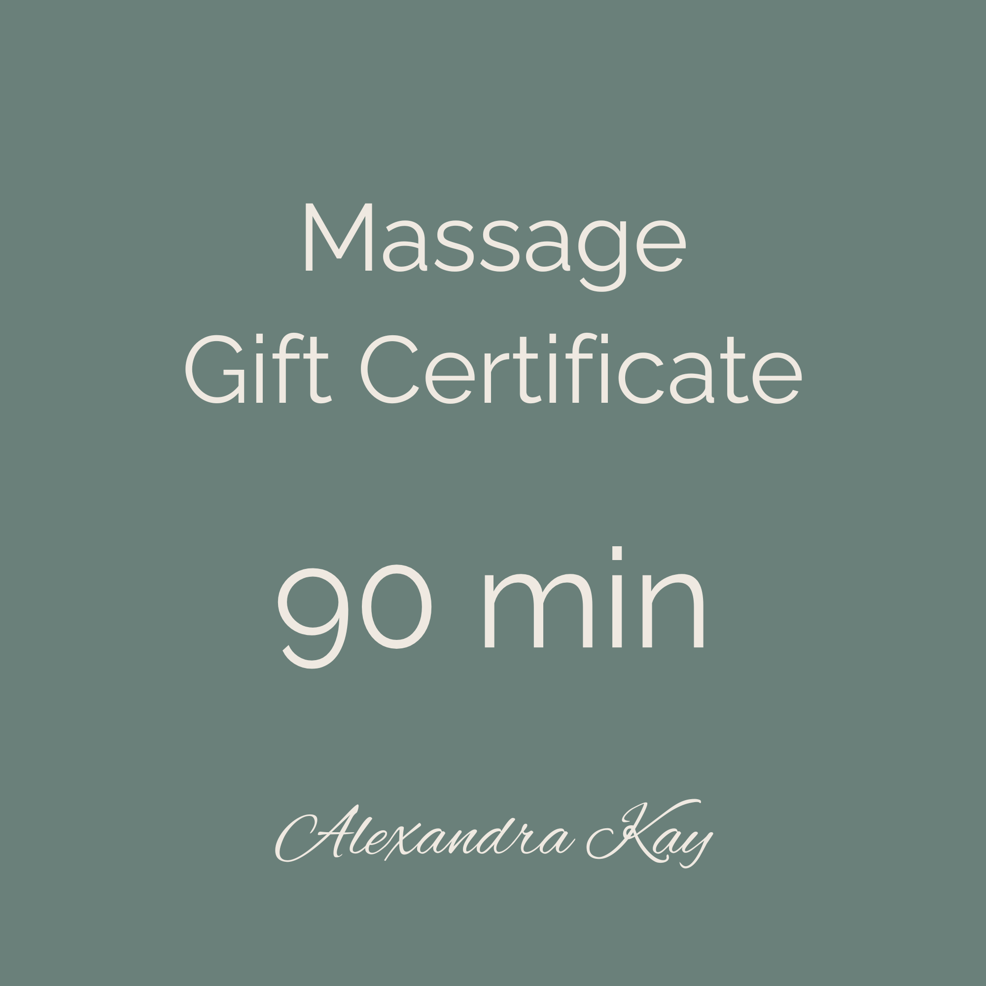 Massage Gift Card, 90 min
