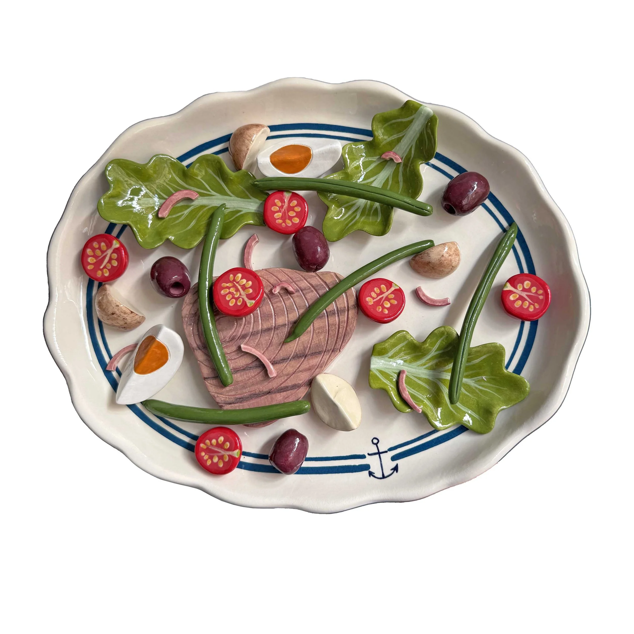 Tuna Niçoise Decorative Ceramic Platter