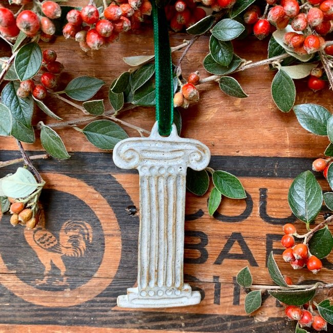 Column Christmas decoration- greek theme ornamental tree decor