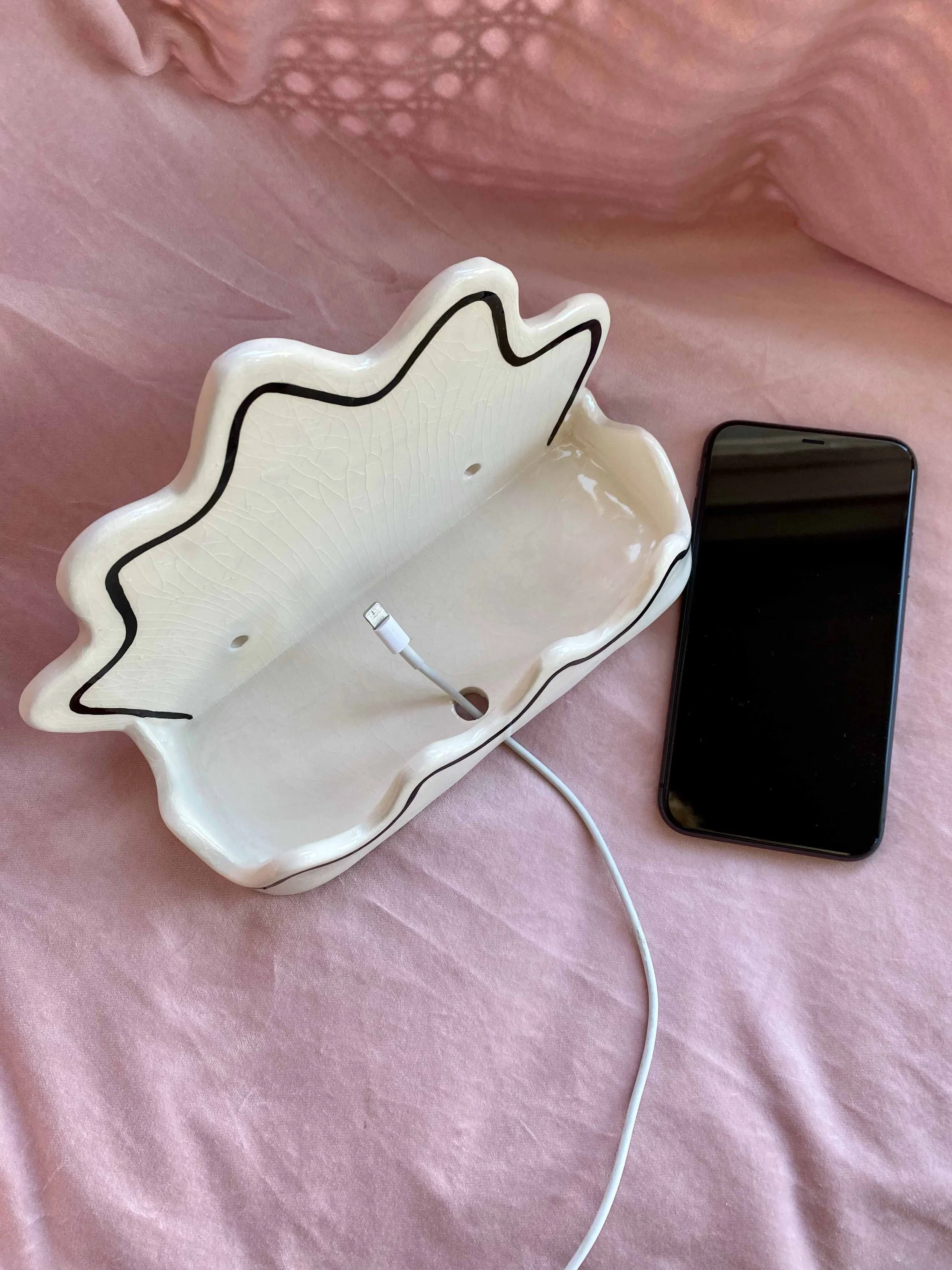 Ceramic Phone Charging Shelf