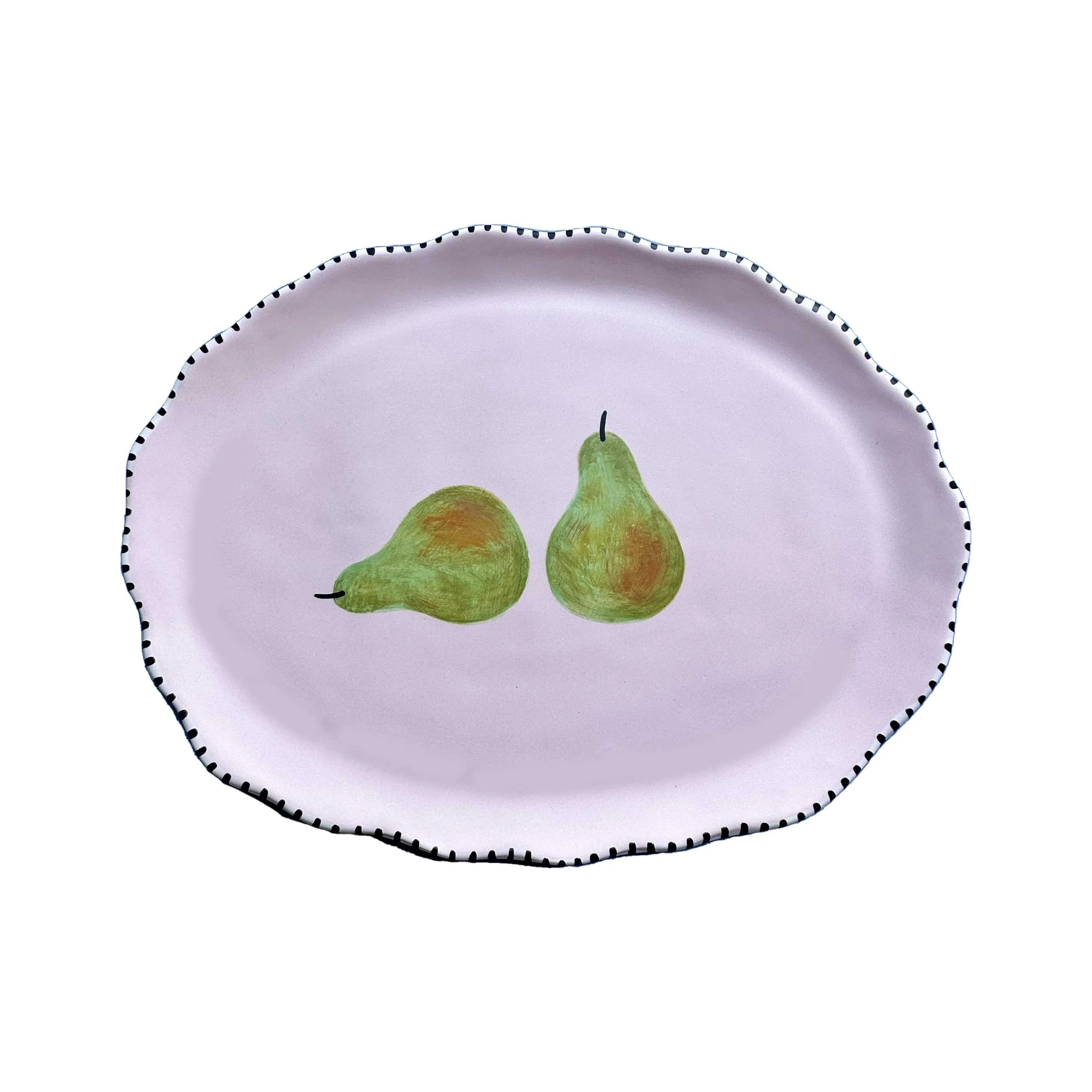 Pair of Pears Serving Platter Pink