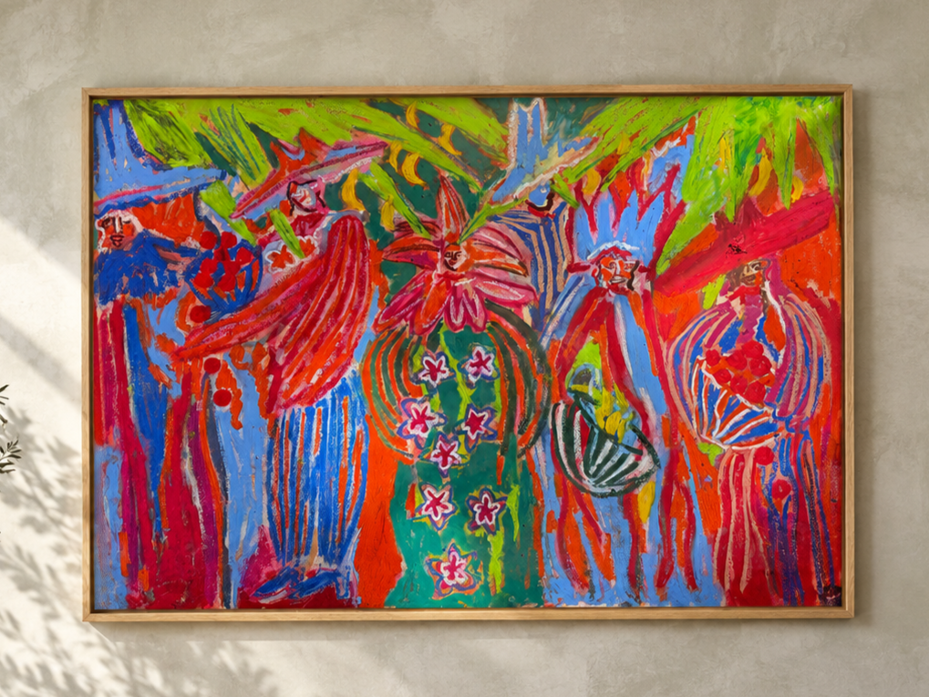 Colorful Abstract Art in a Sunlit Living Room.png