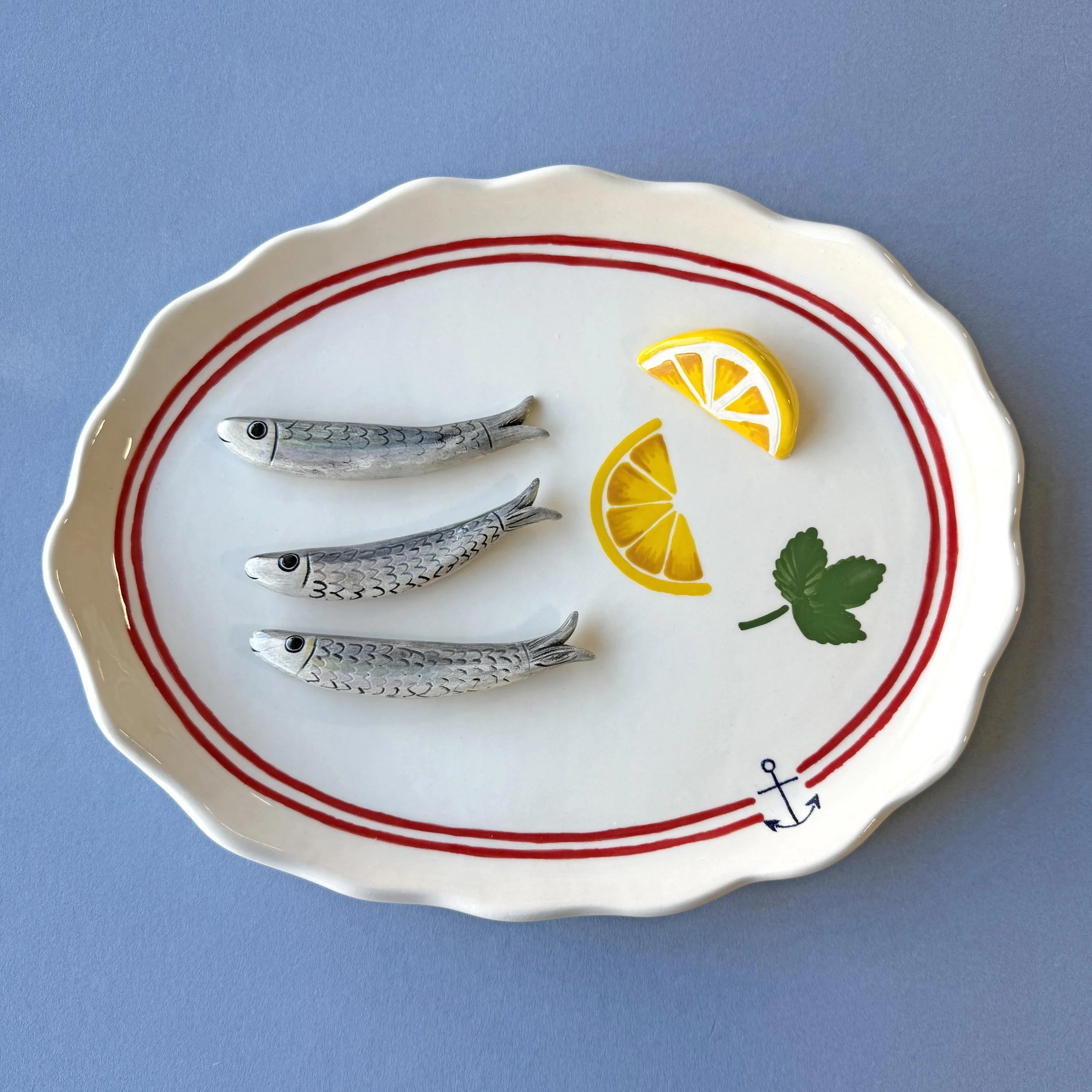 Sardine & Lemon Decorative Platter
