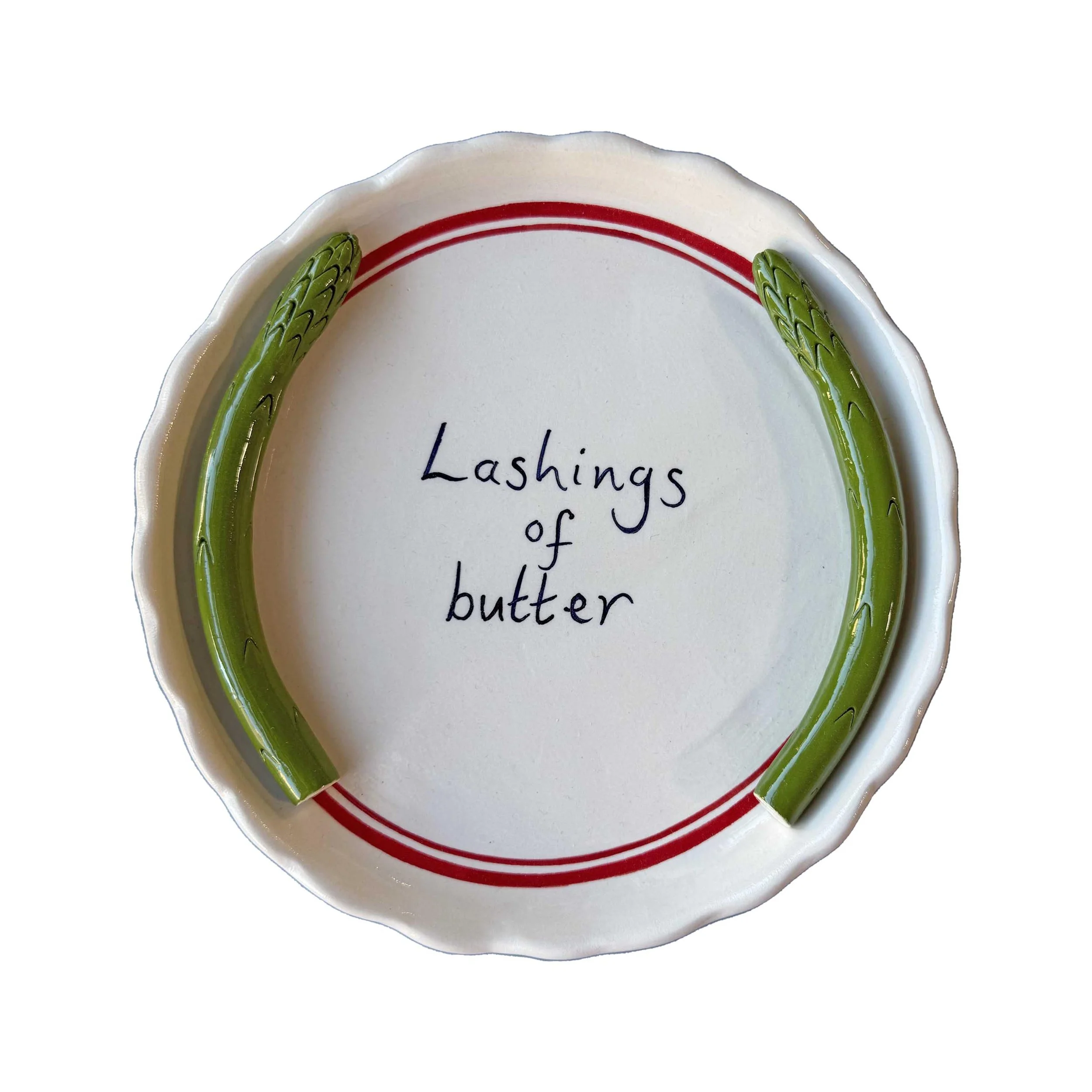 'Lashings of Butter' Asparagus Serving Plate