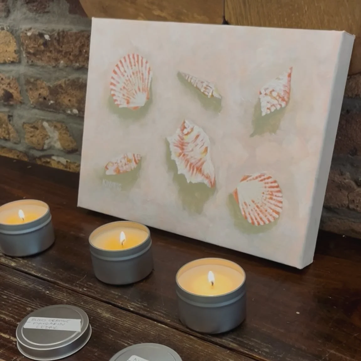 I&rsquo;m excited to share that my work will be featured in an exclusive spring candle collaboration with @rusted.arrow.mercantile! After lots of conversation about the vision for the candle, this morning we were able to test out some custom sample s