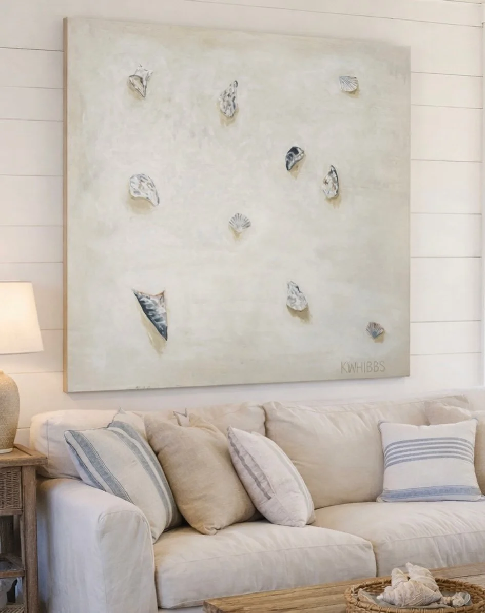 For the oyster lovin&rsquo; beachcombers🤍

#oysters #seashells #shellart #neutralcolorpalette #coastalart