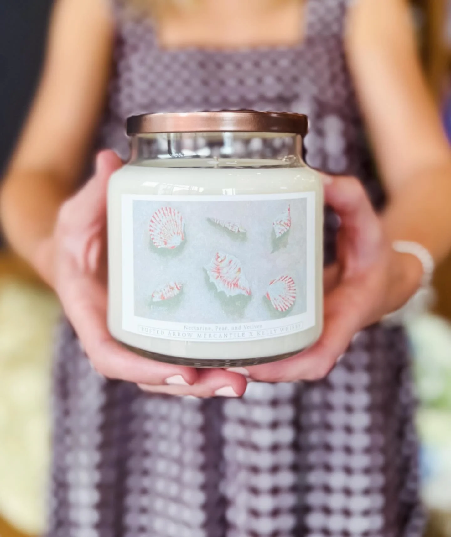 I am in love! The best part about making this candle was getting to work with the team at @rusted.arrow.mercantile and @sweetnectarshop! It was so fun to build the vision together and create something from scratch. I hope you all love it as much as w