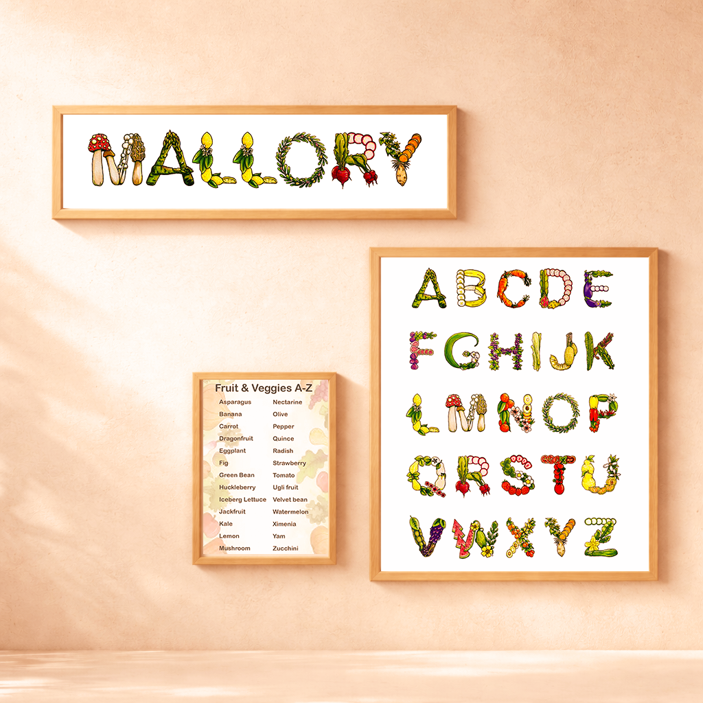 A curated set designed to honor your child's name and encourage meaningful learning through art