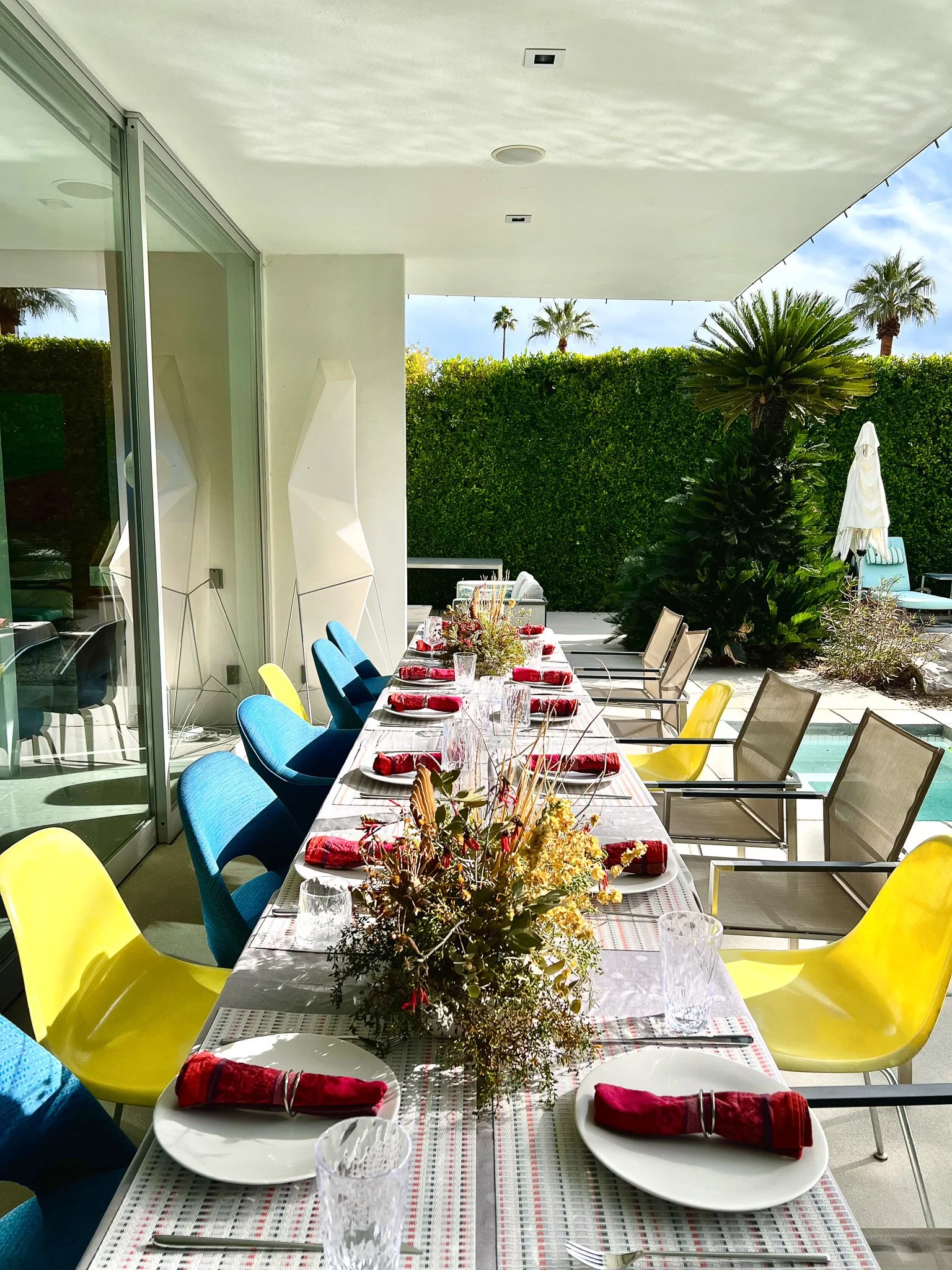private celebration brunch at the historic Madge Phillips Abernathy Residence in Palm Springs