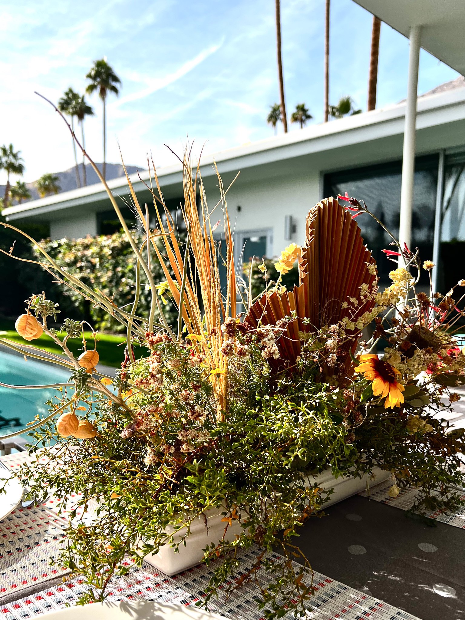 private celebration brunch at the historic Madge Phillips Abernathy Residence in Palm Springs
