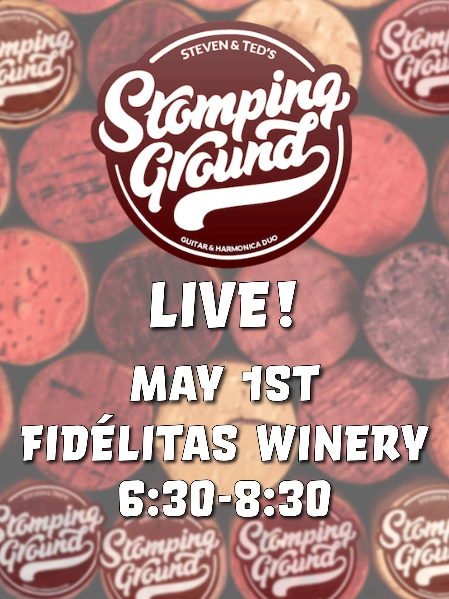 Come out Friday, May 1 to Fid&eacute;litas Winery in beautiful Woodenville wine country and enjoy some great tunes and wonderful grape juice. We play 630 to 8:30 PM Cheers! 🍷😎
